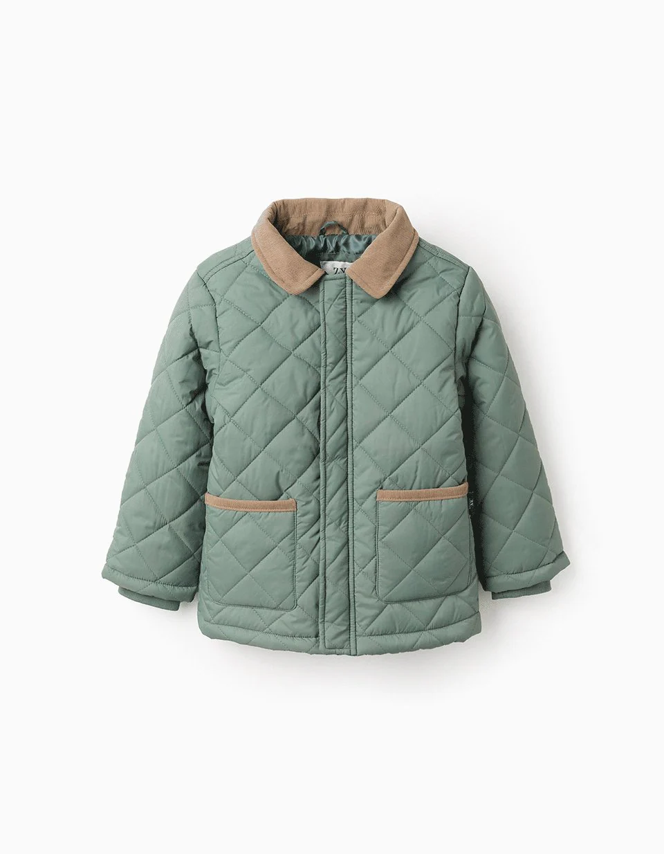 Padded Parka with Removable Hood for Boys, Dark Green
