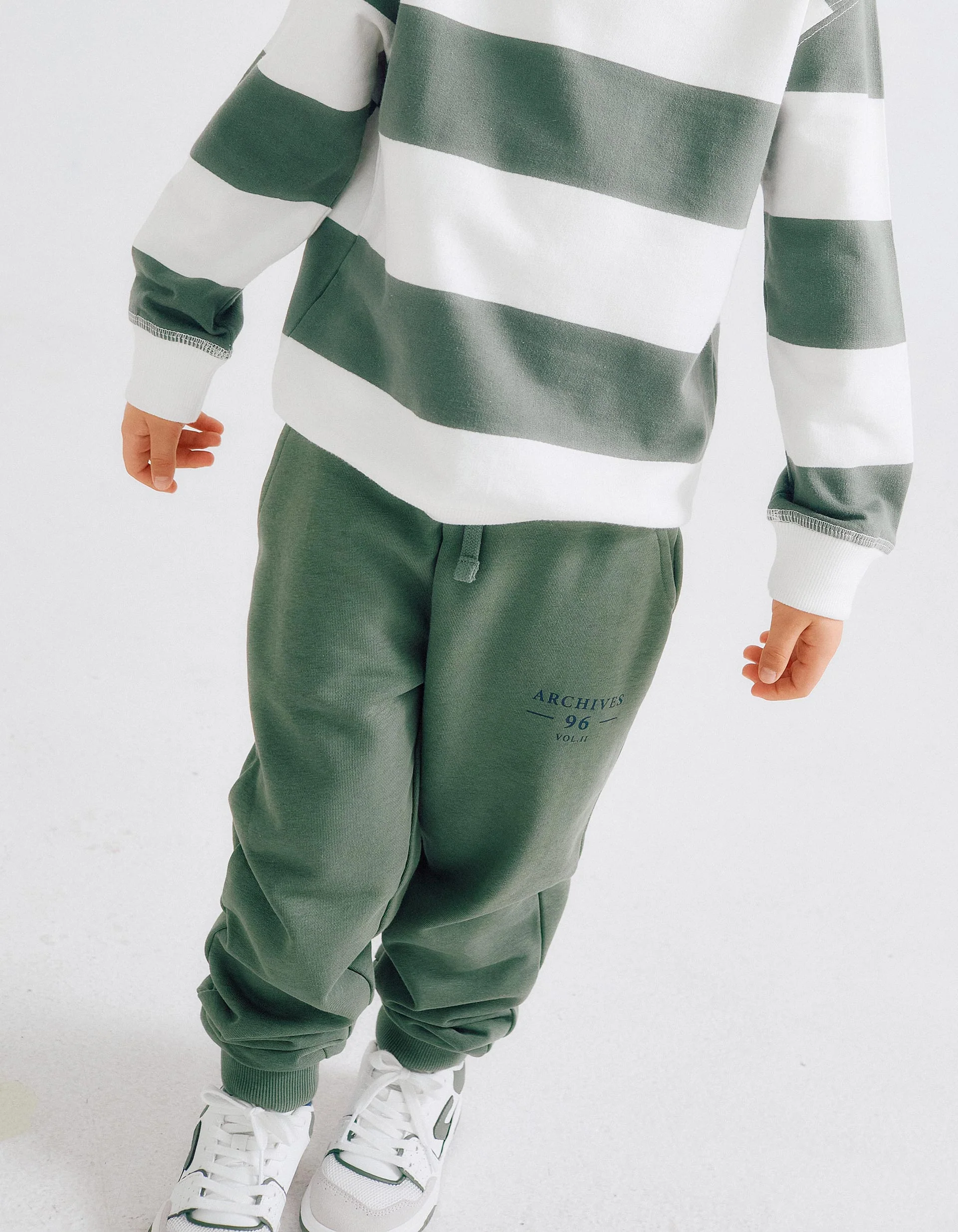 Drawstring Joggers for Boys 'ZY Archives' , Green