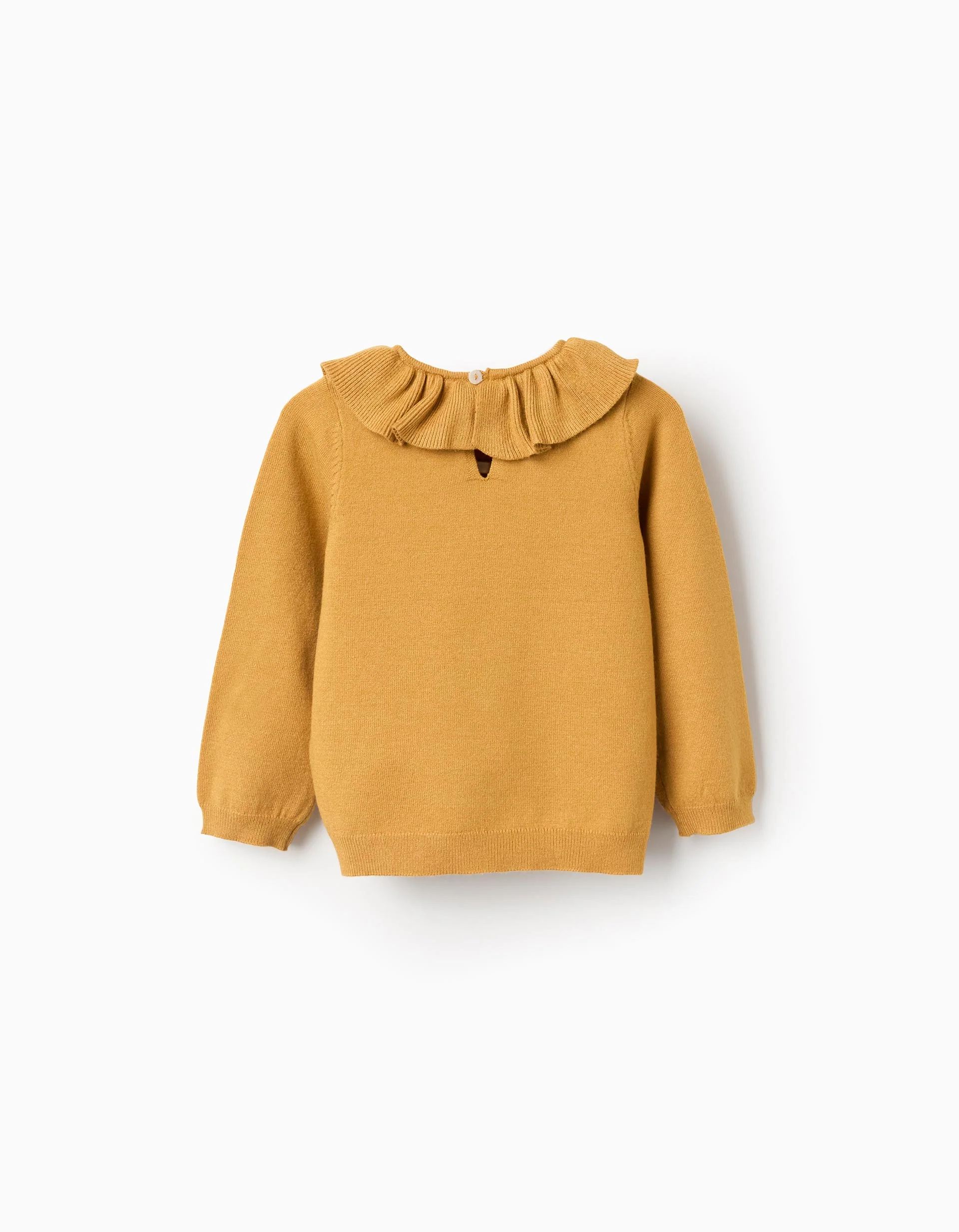 Jumper with Ruffle Collar for Baby Girls, Yellow