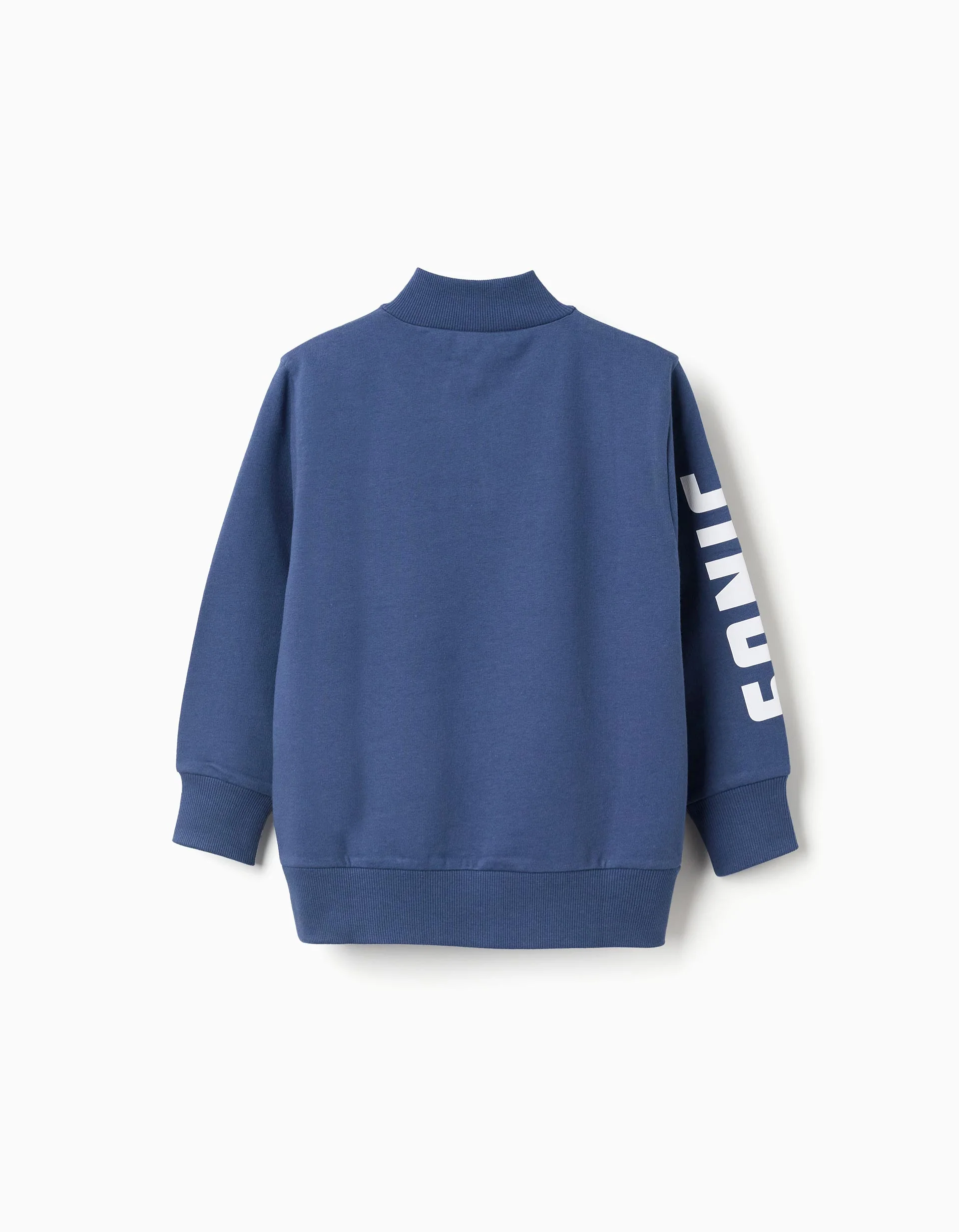 Brushed cotton sweatshirt with Sonic prints for boys, blue