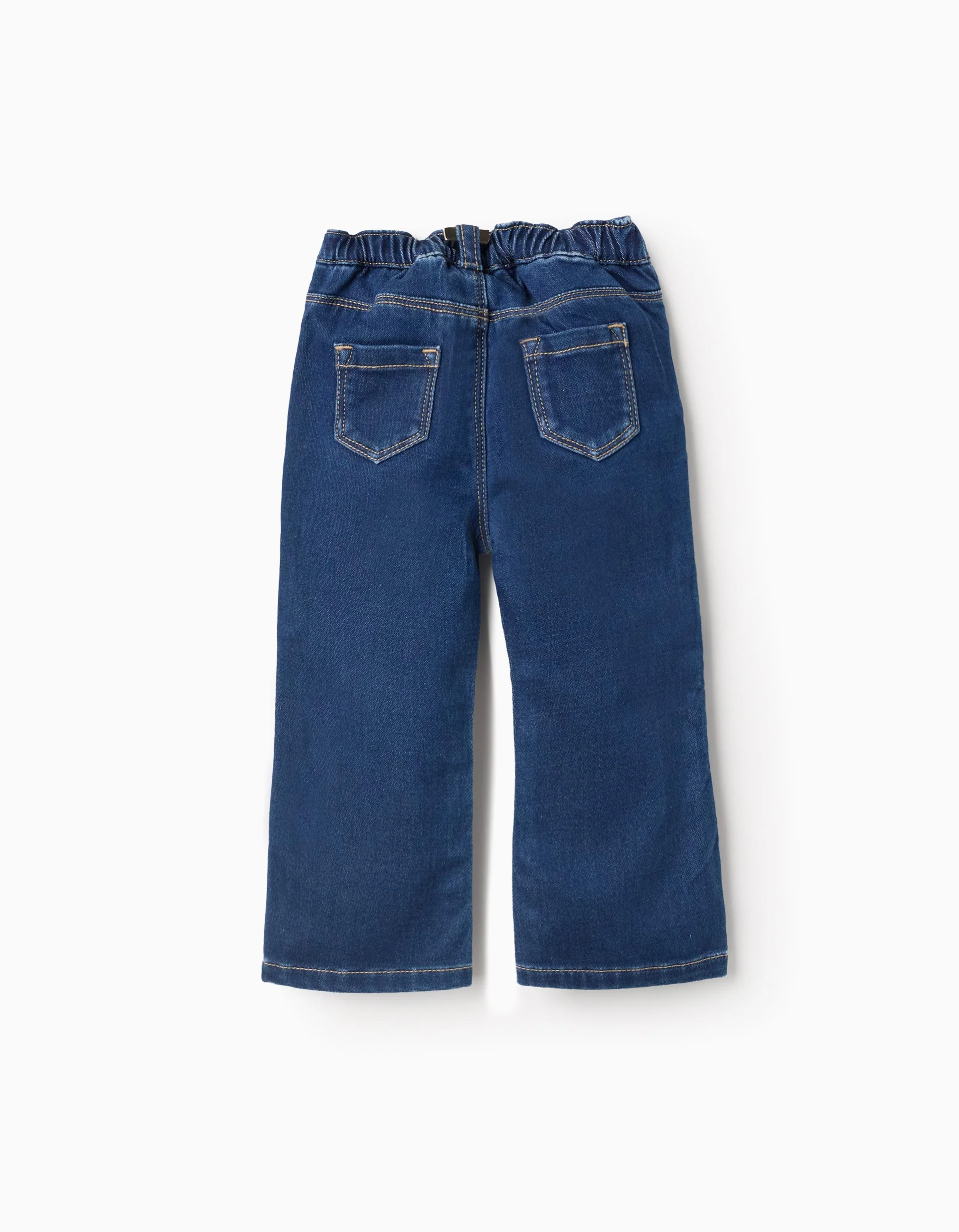 Flared Denim Trousers in Comfort Denim for Baby Girls, Blue