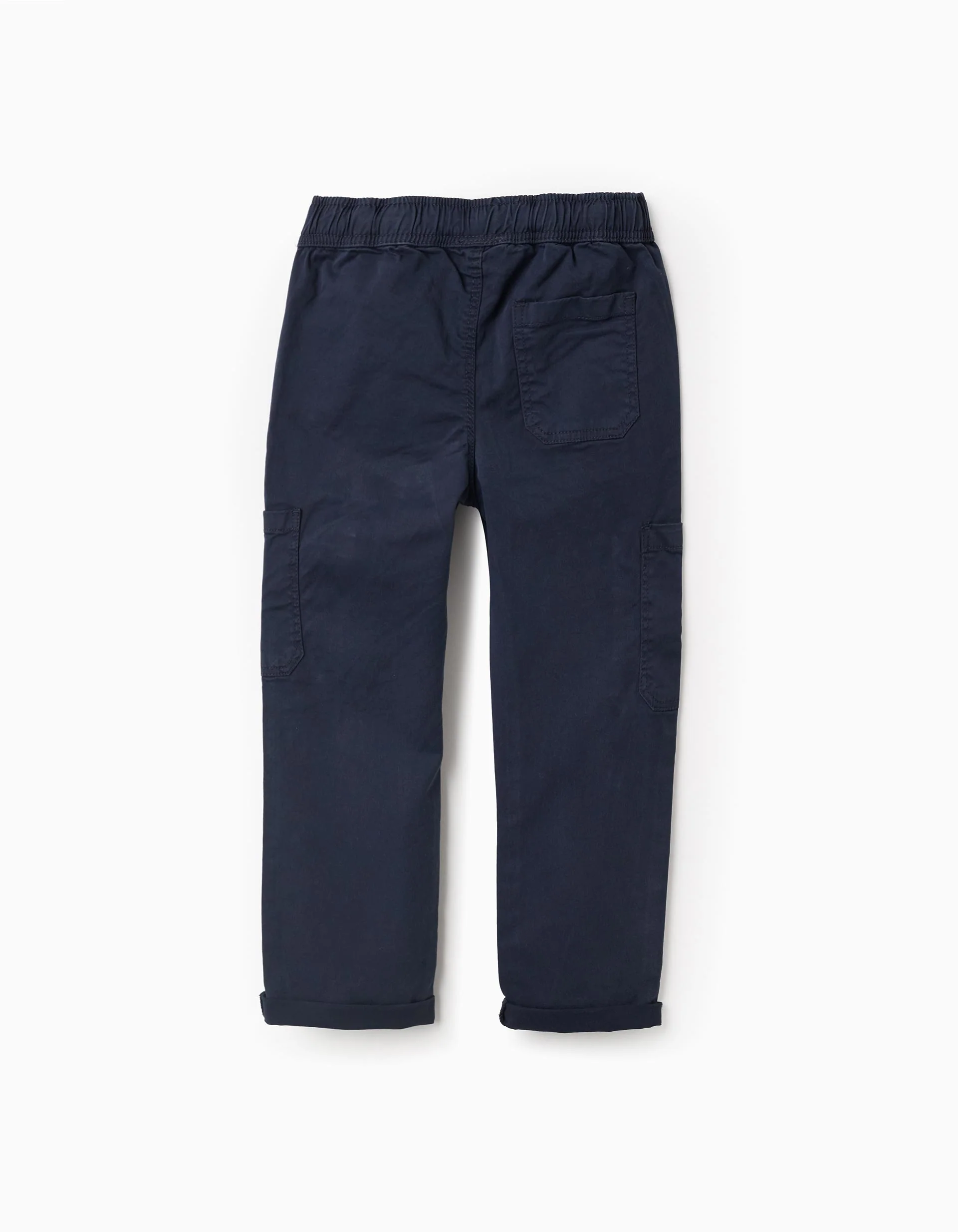 Twill Cargo Trousers for Boys, Dark Blue