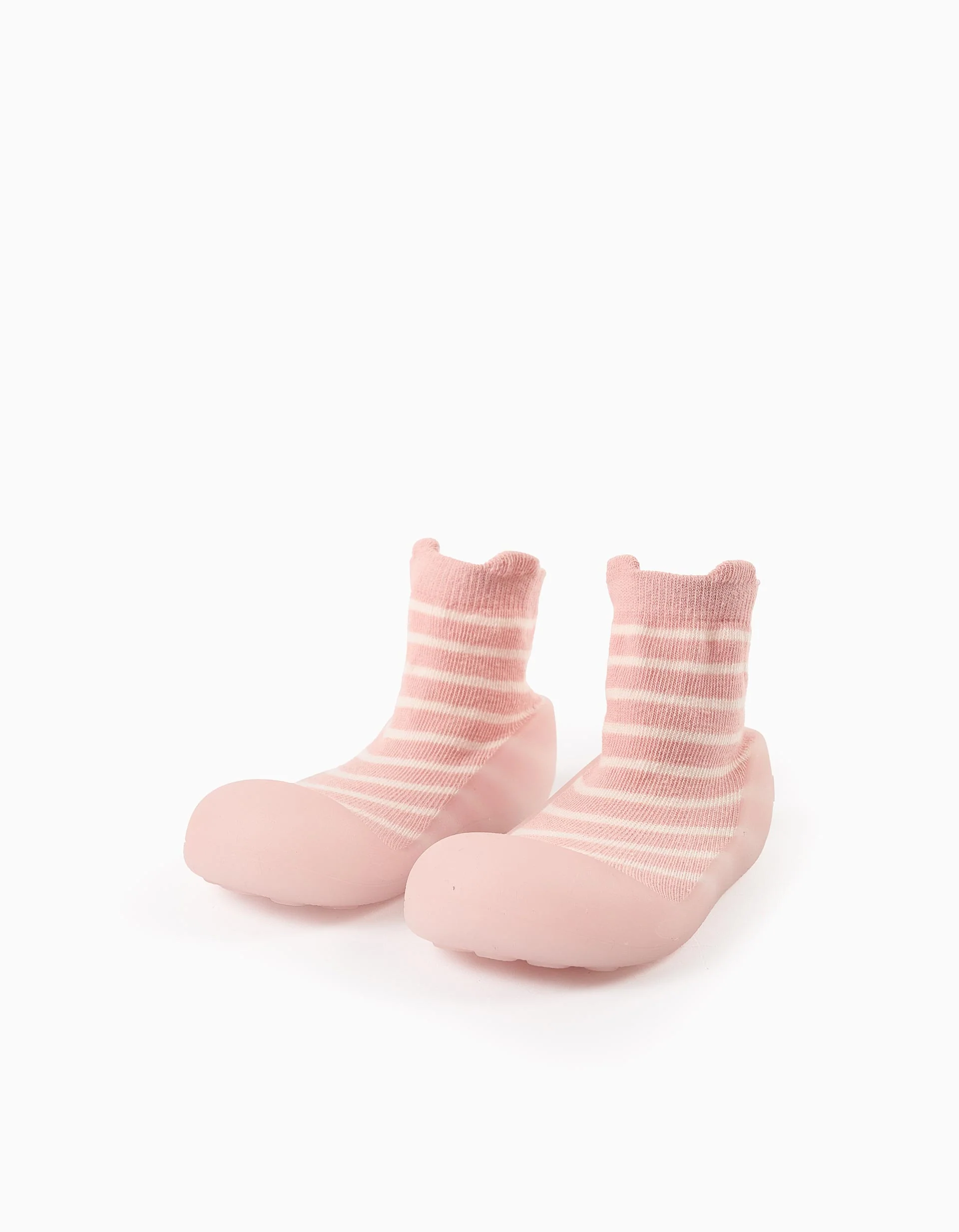 Steppies Slipper Socks for Baby Girls, Pink