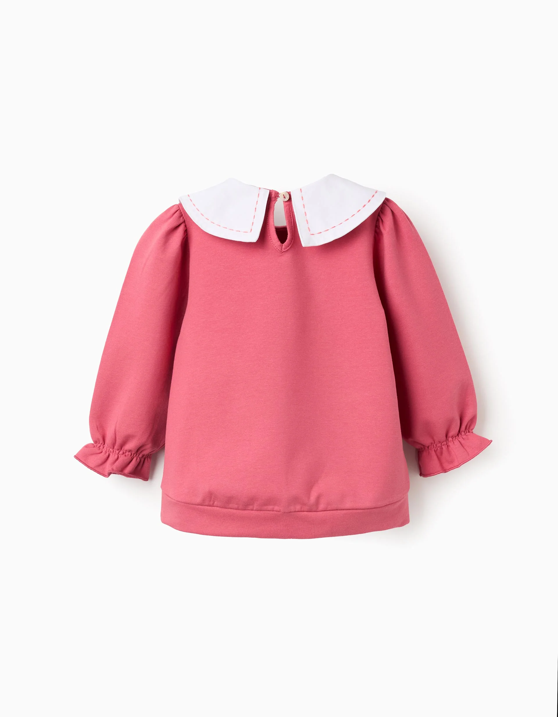 Sweatshirt with Dutch Collar for Baby Girls 'Sweetness', Pink