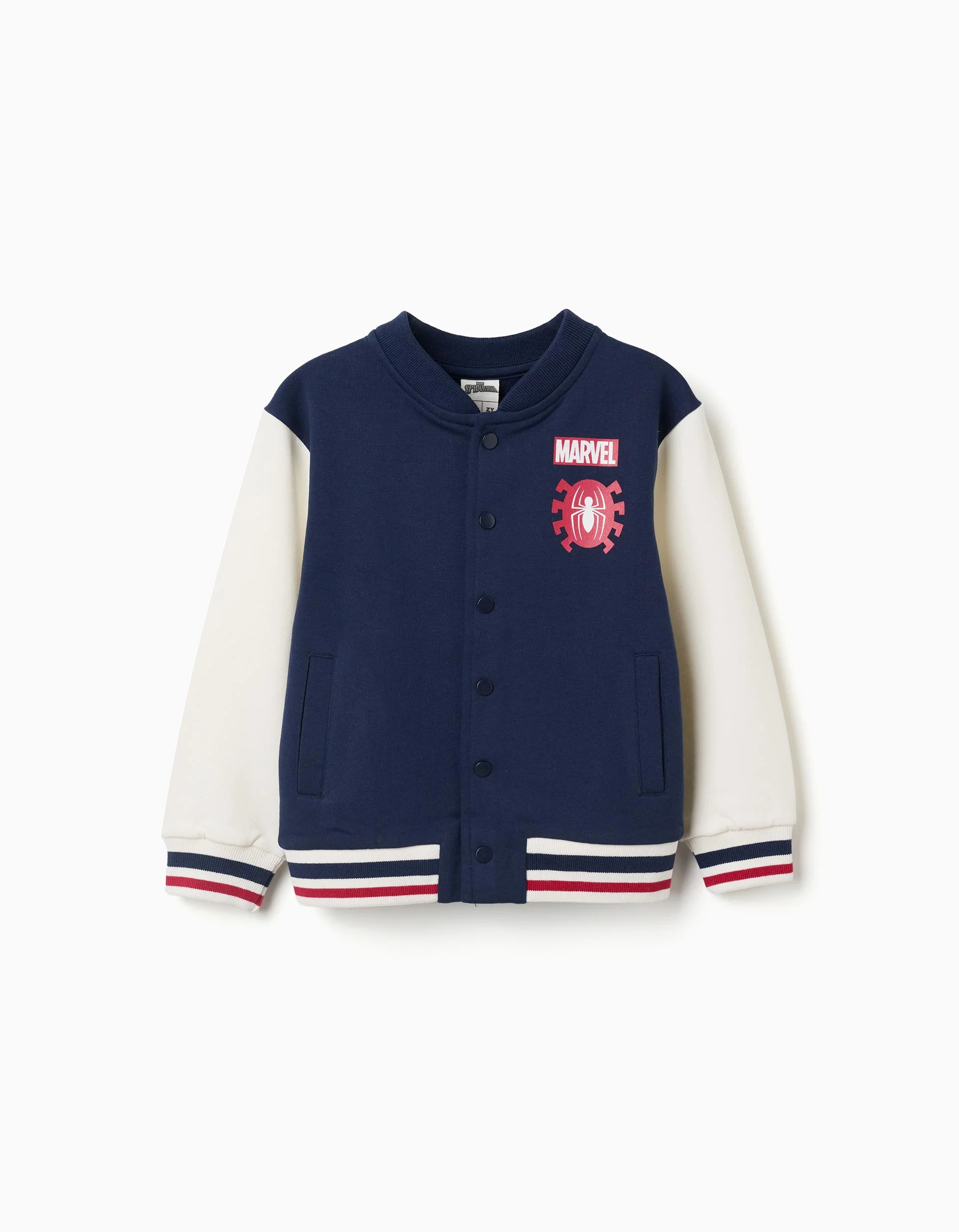 Brushed bomber jacket with Spider-Man prints for boys, multicolour