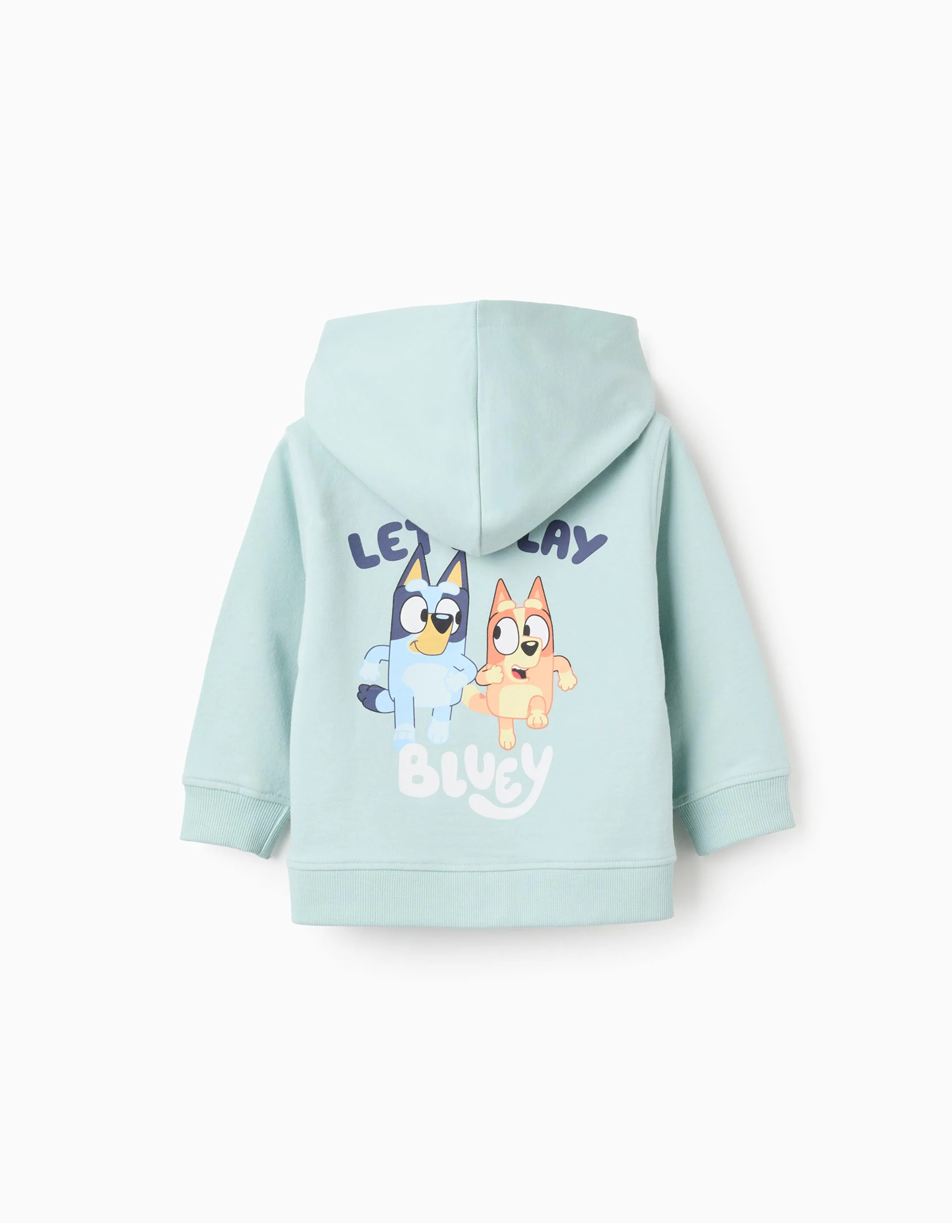 Cotton Hooded Jacket for Babies 'Bluey', Light Blue