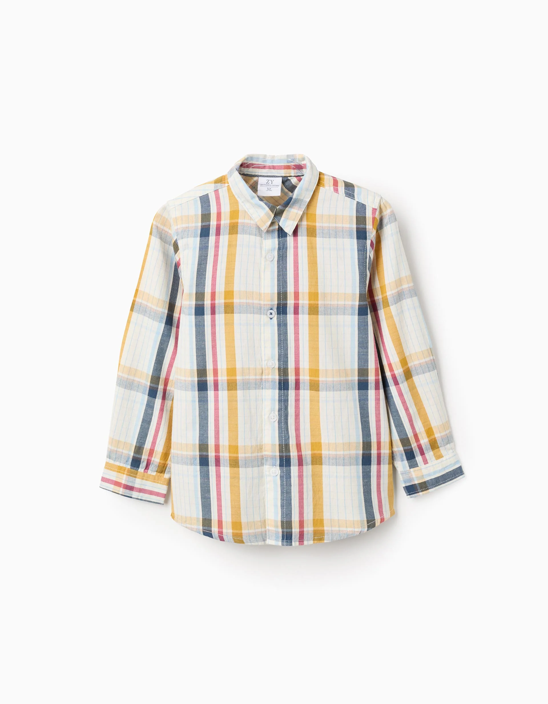 Cotton Checked Shirt for Boys 'B&S', Multicolour