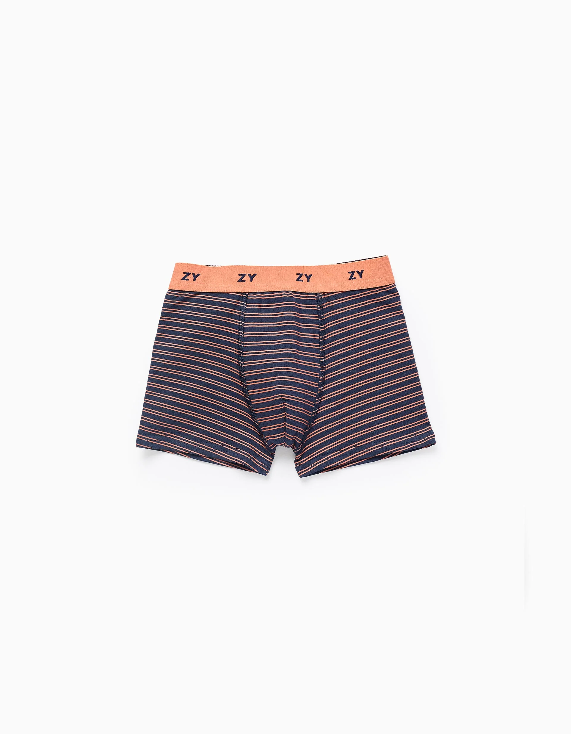 Pack of 4 Boxer Shorts for Boys 'Cars & Stripes', Blue/White/Grey