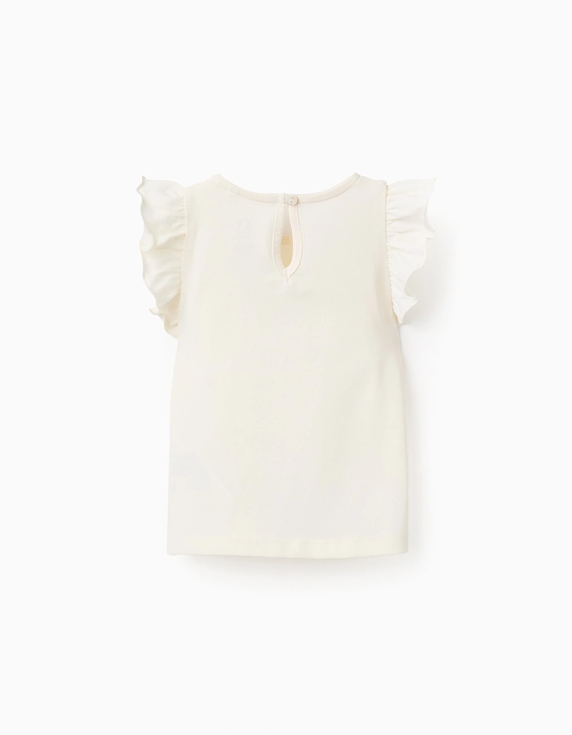 Vest Top with Ruffles for Baby Girls, White