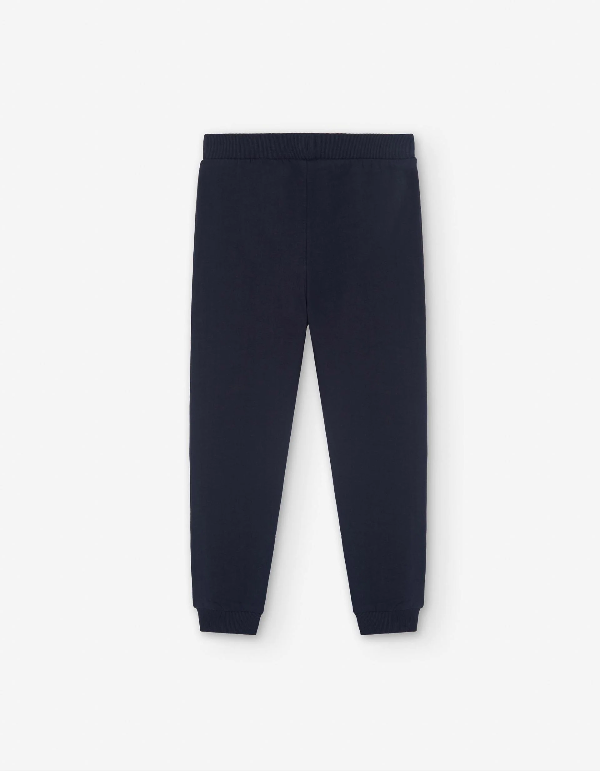 Cotton brushed joggers with functional drawstring for boys, dark blue
