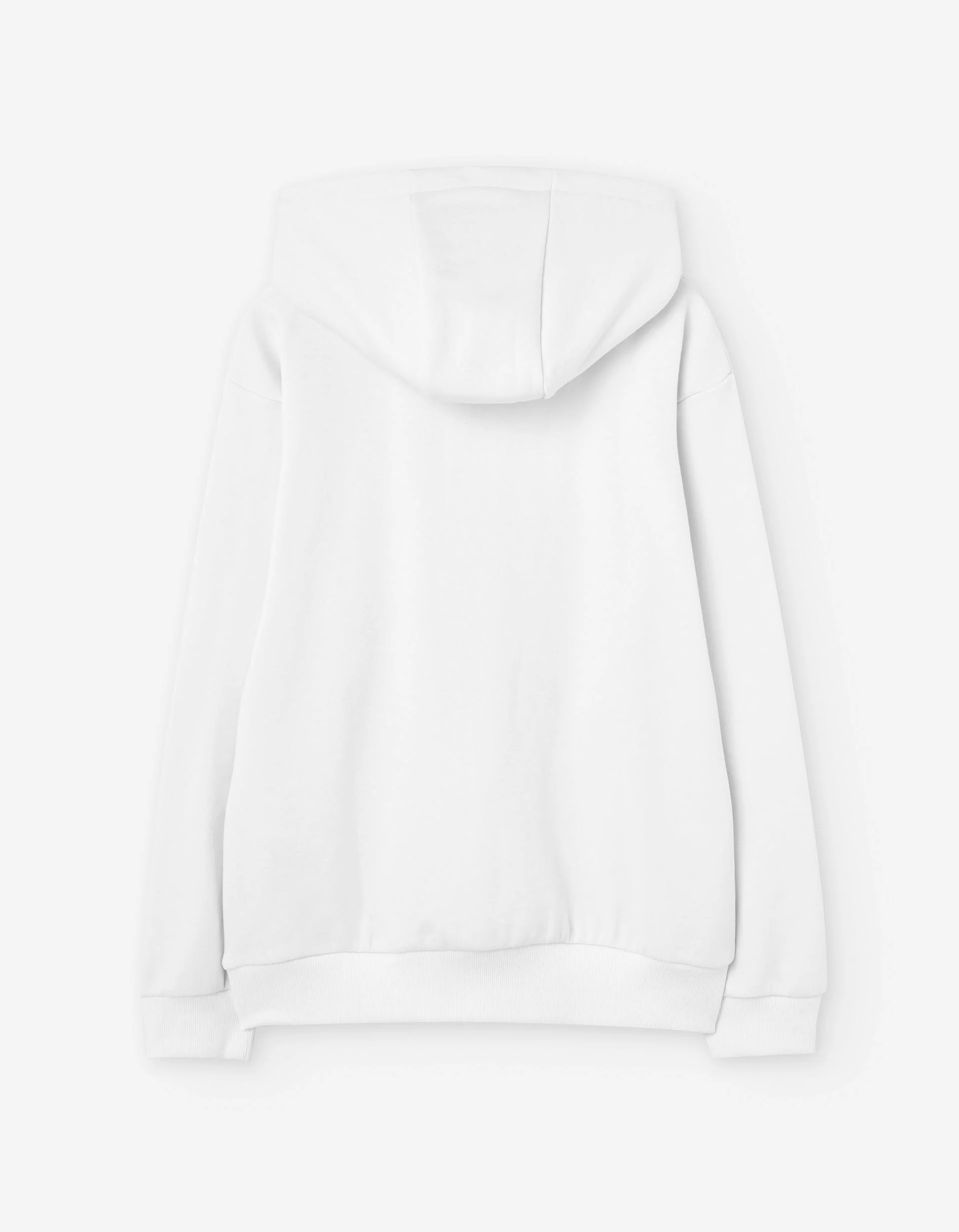 Brushed hooded sweatshirt with Concept print for boys, white