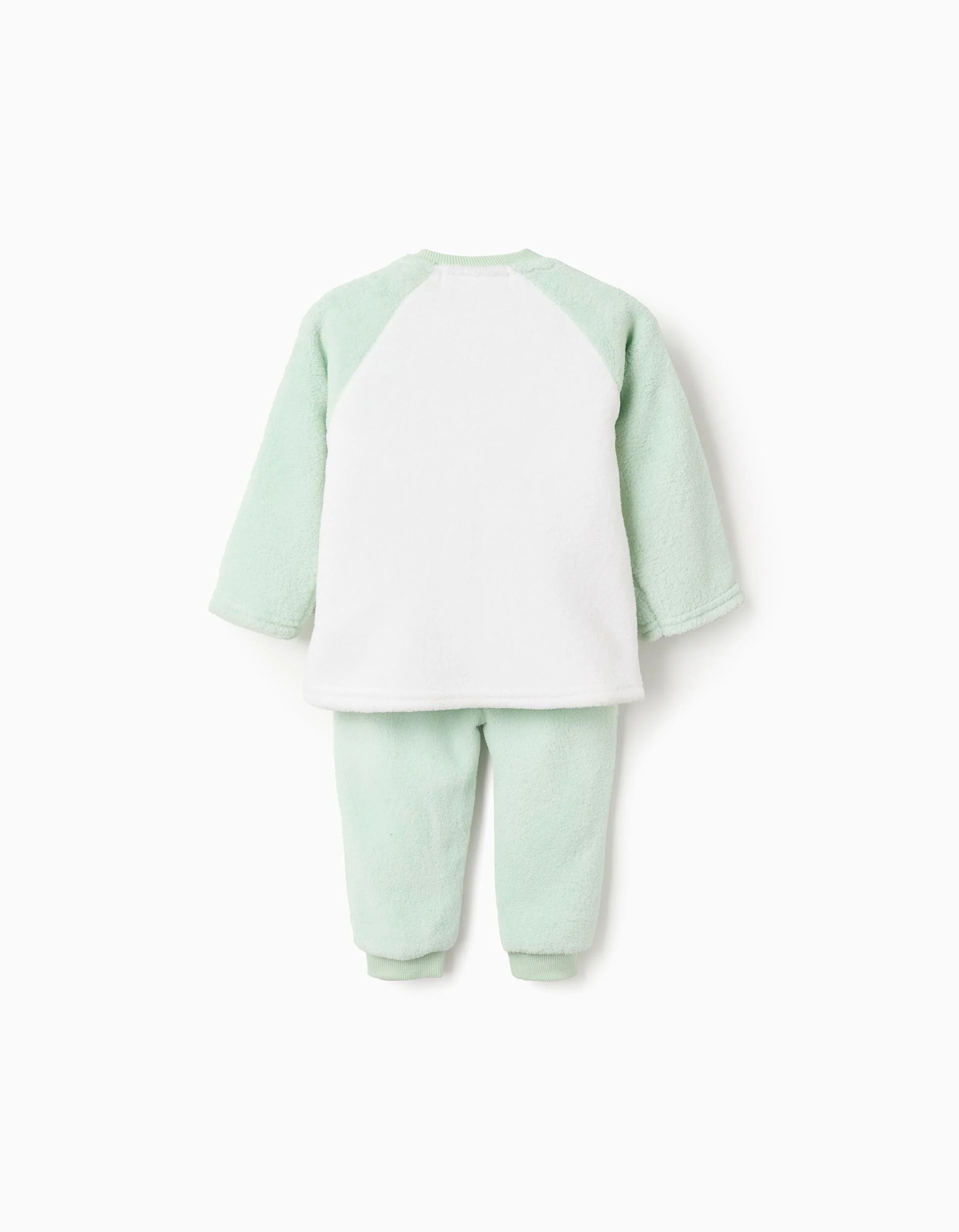 Plush pyjamas with Monsters of Emotions for baby girls, green/white