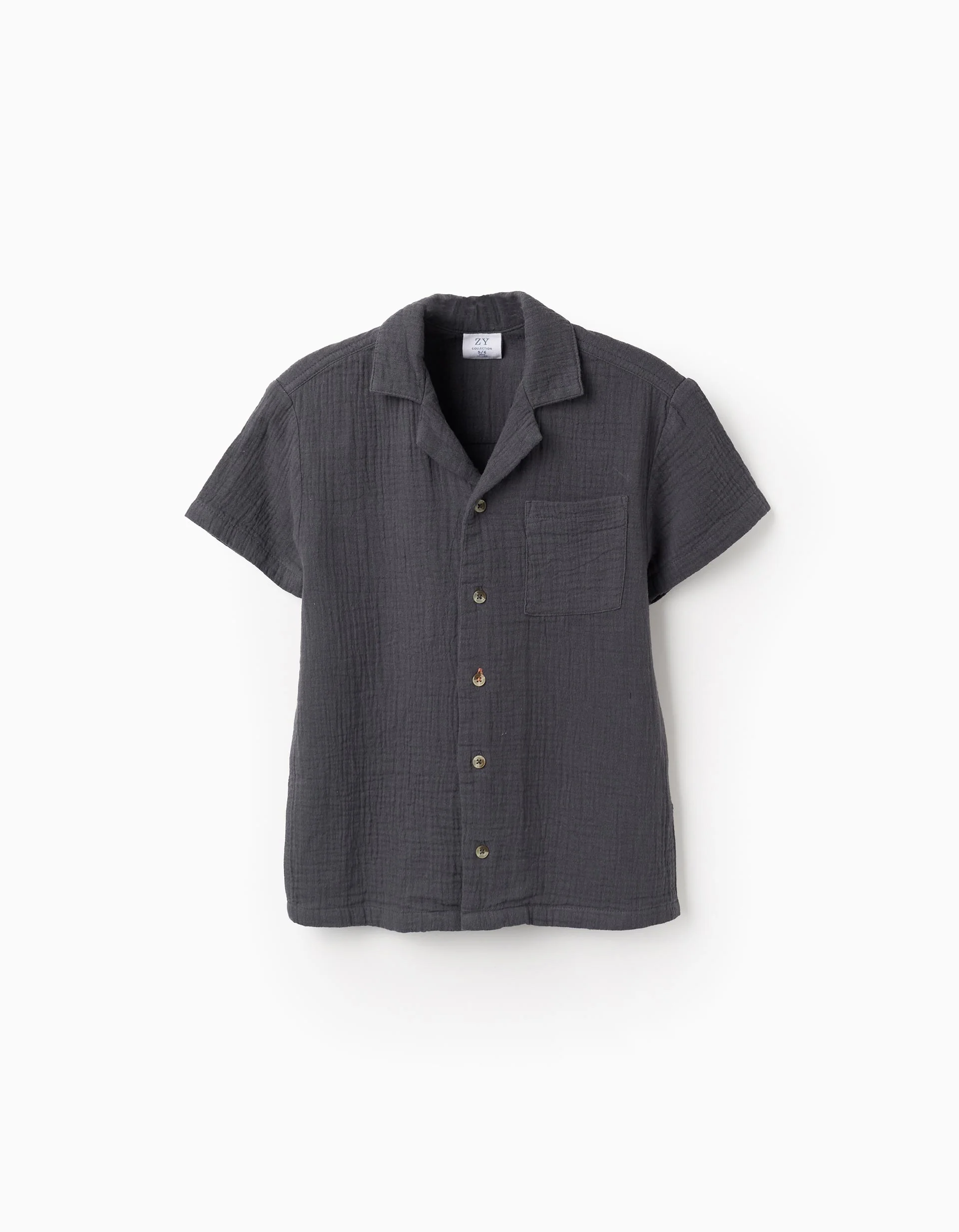 Short Sleeve Shirt in Bamboula for Boys, Grey
