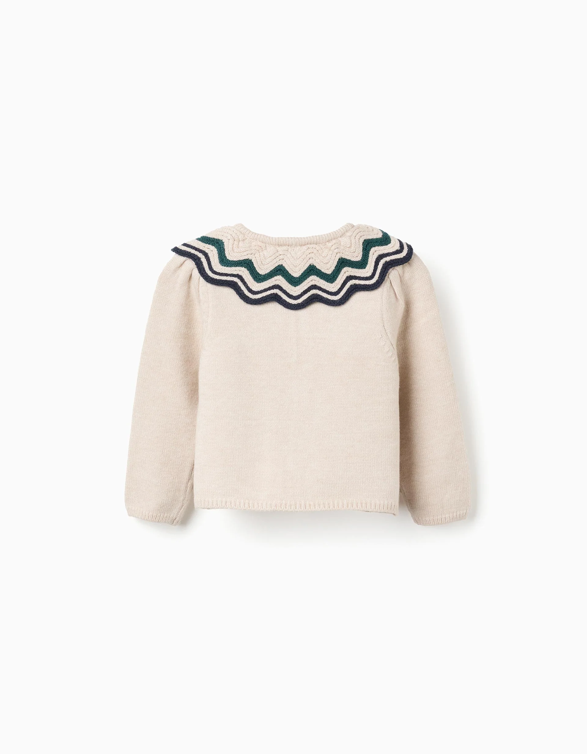Knit cardigan with maxi collar You&Me for baby girls, multicolour