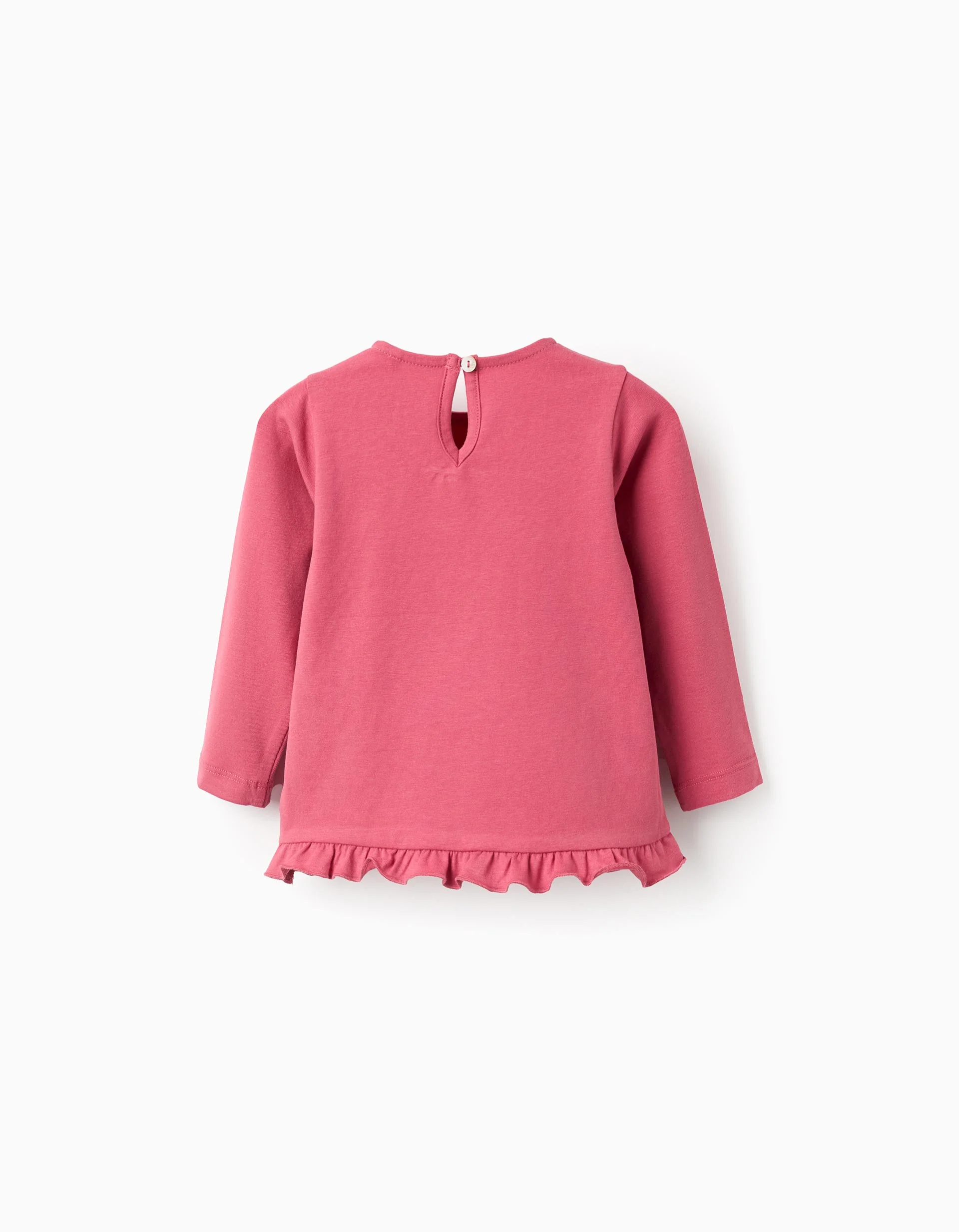 Long Sleeve T-Shirt with Ruffles for Baby Girls 'Sweet', Pink