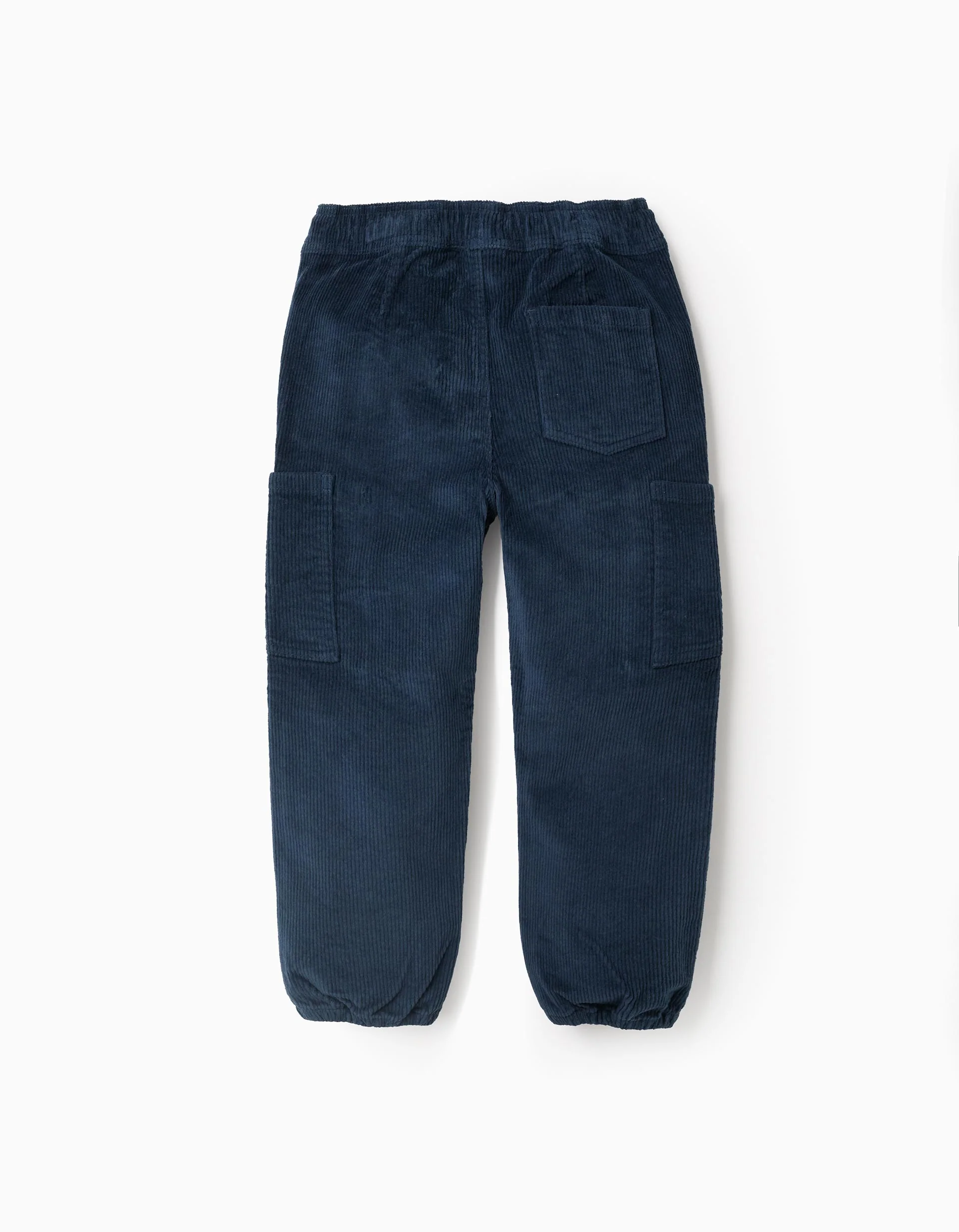 Cargo Corduroy Trousers for Boys 'Straight Fit', Dark Blue