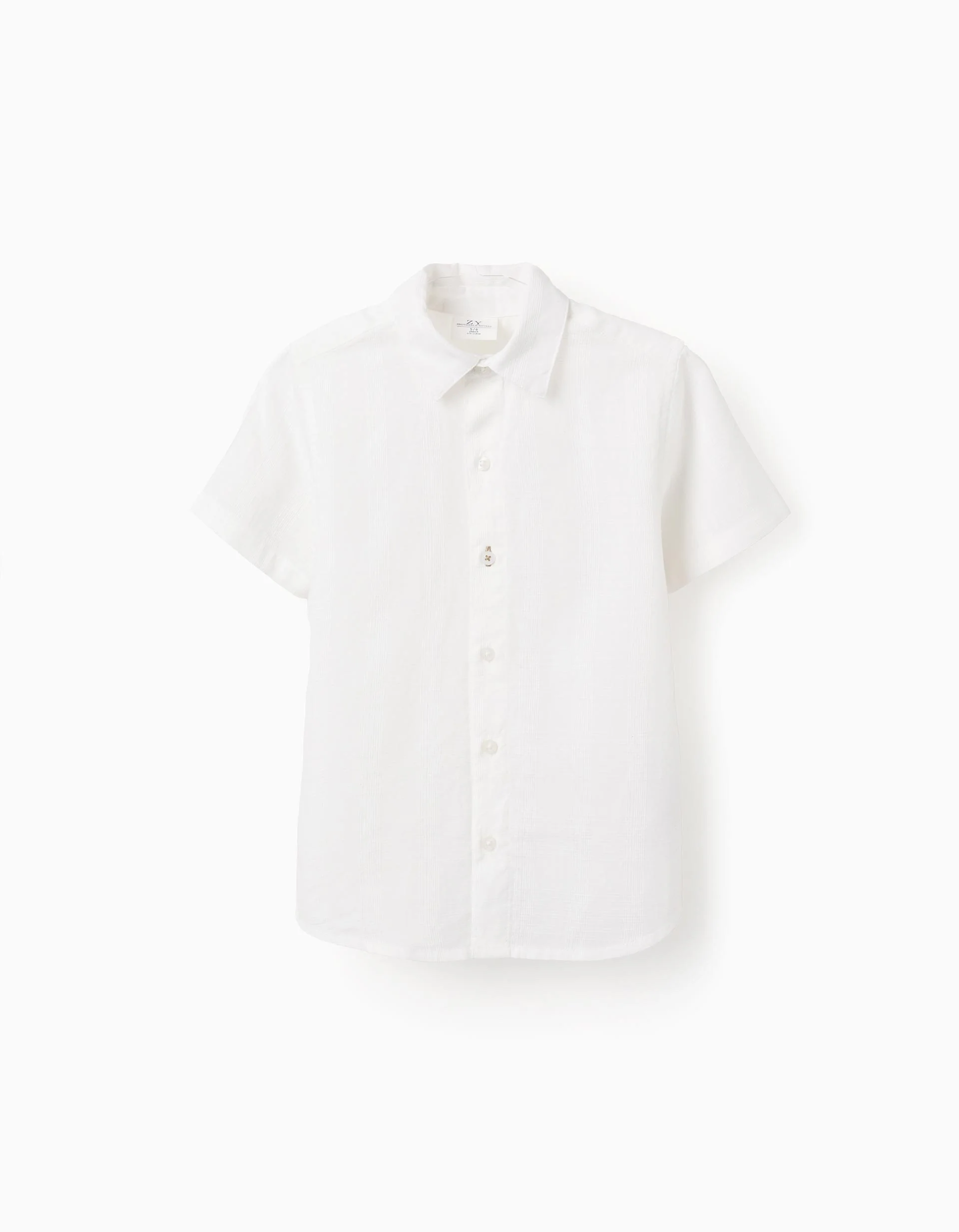 Textured Short Sleeve Shirt for Boys 'B&S', White