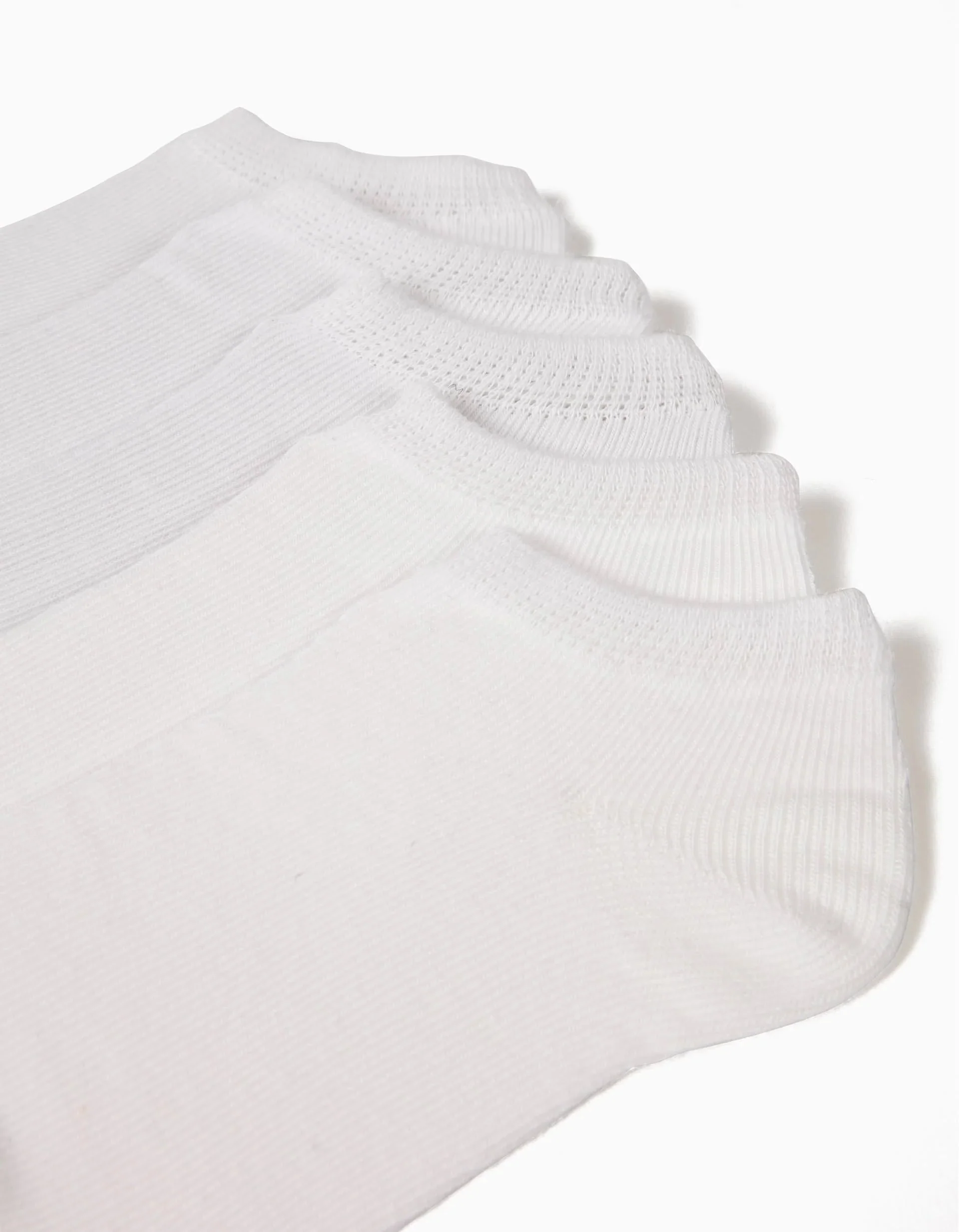 Pack of 5 Pairs of Plain Ankle Socks for Boys, White