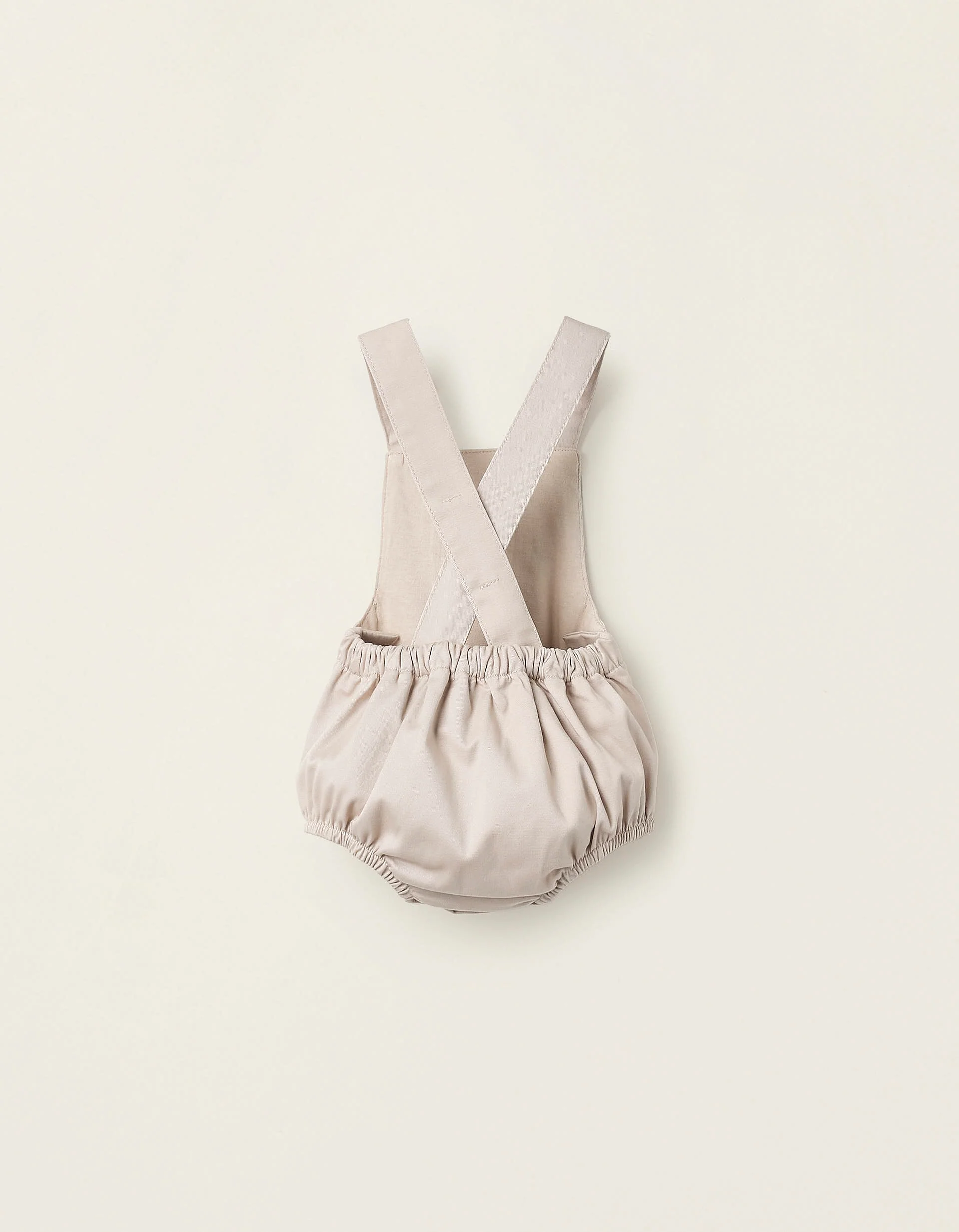 Twill Jumpsuit for Newborns, Beige