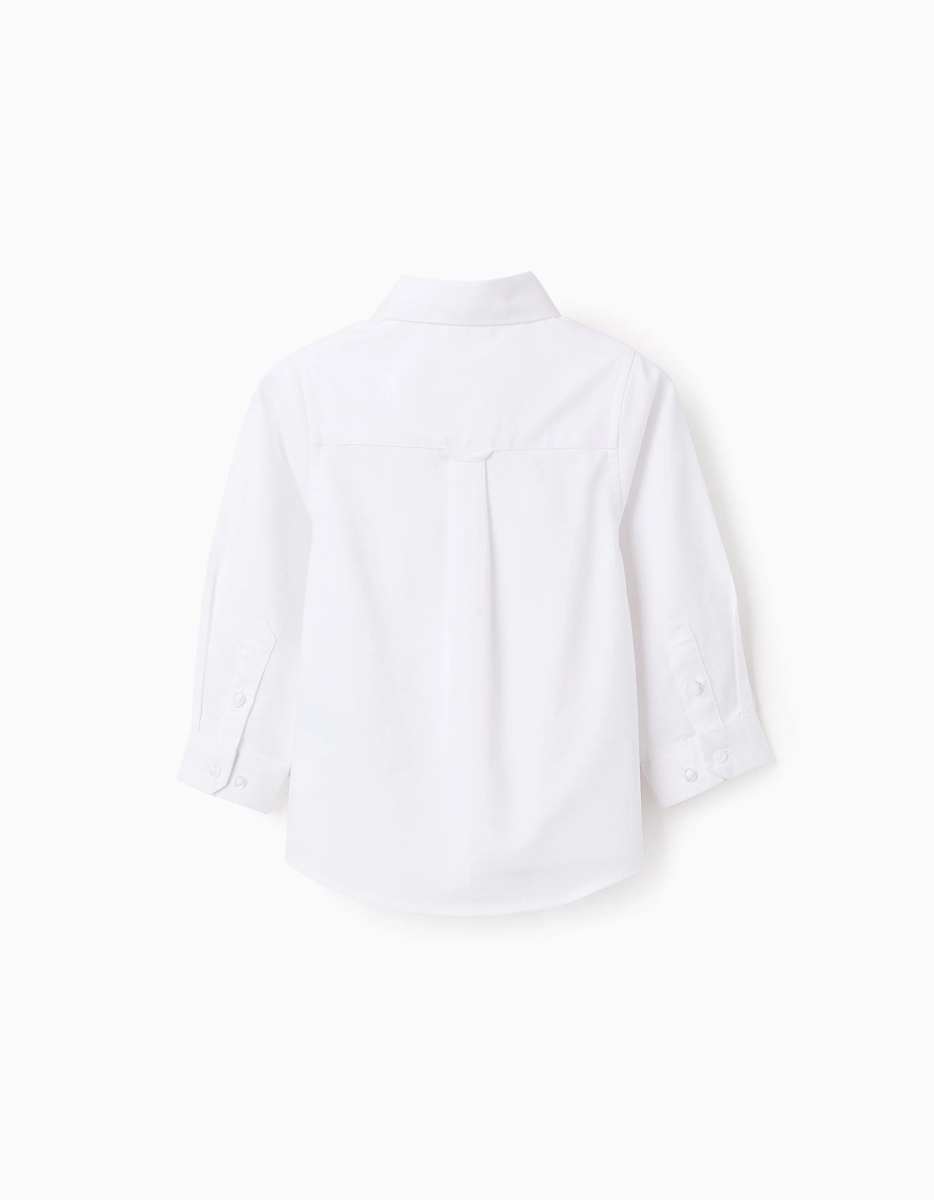 Shirt in Cotton Oxford for Baby Boys, White