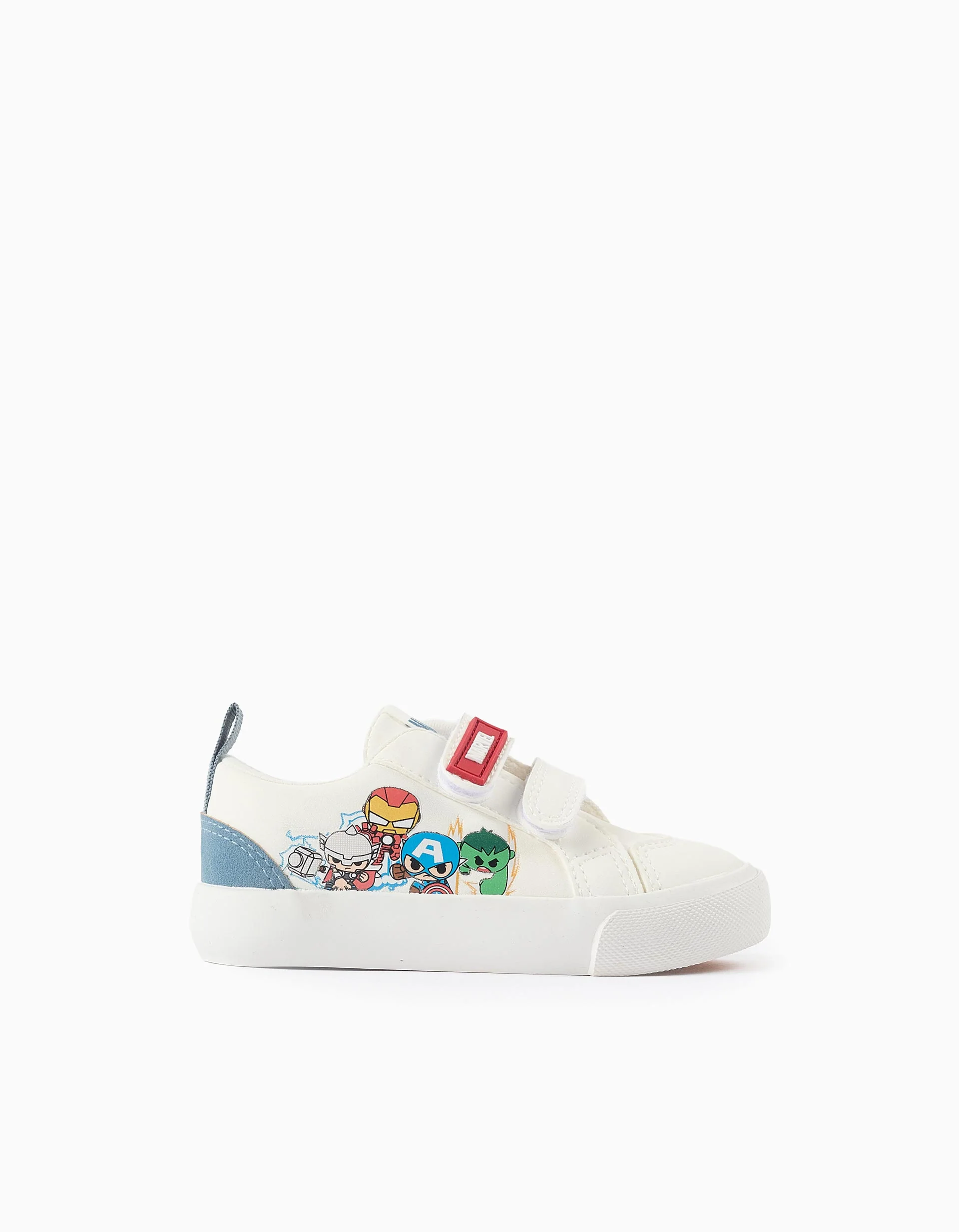 Trainers with Super Friends print for baby boys, white
