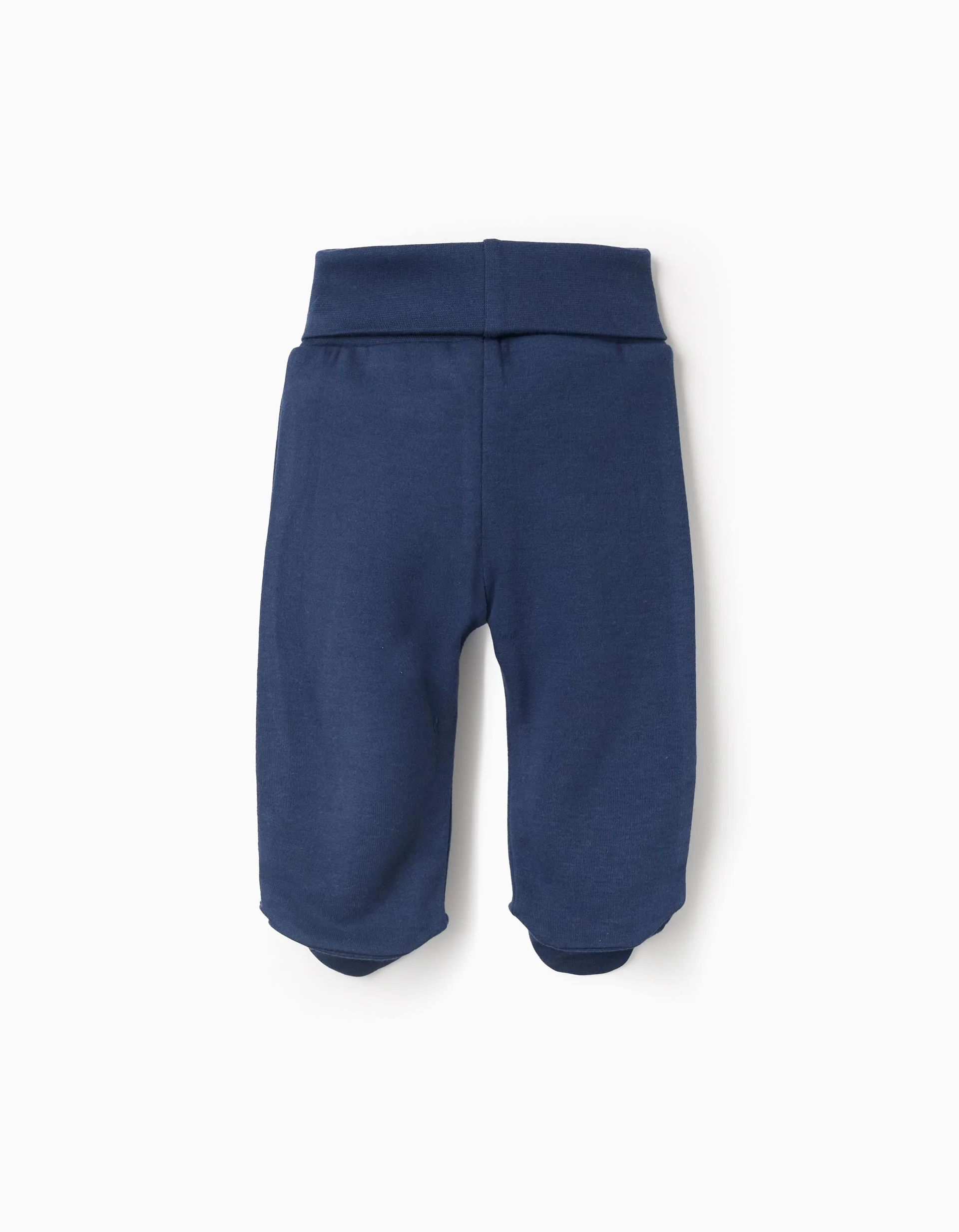 Pack of 4 Extra Comfy Footed Trousers for Babies 'Cars', White/Blue