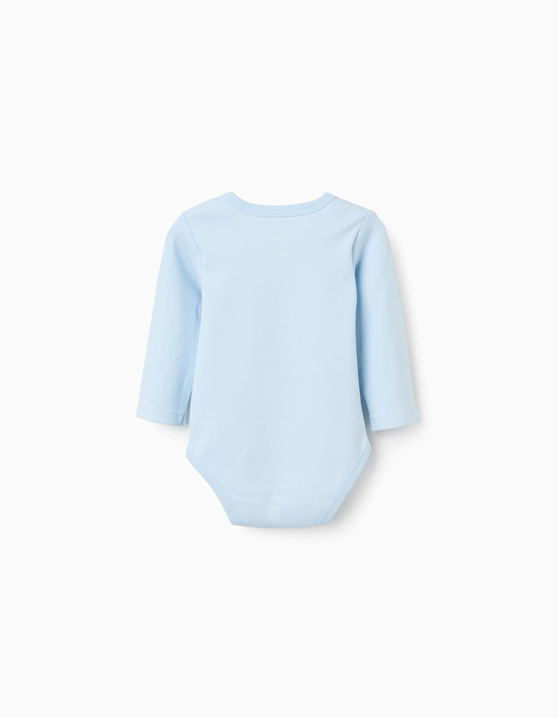 Pack of 4 cotton bodysuits for newborn and baby boys, blue/white