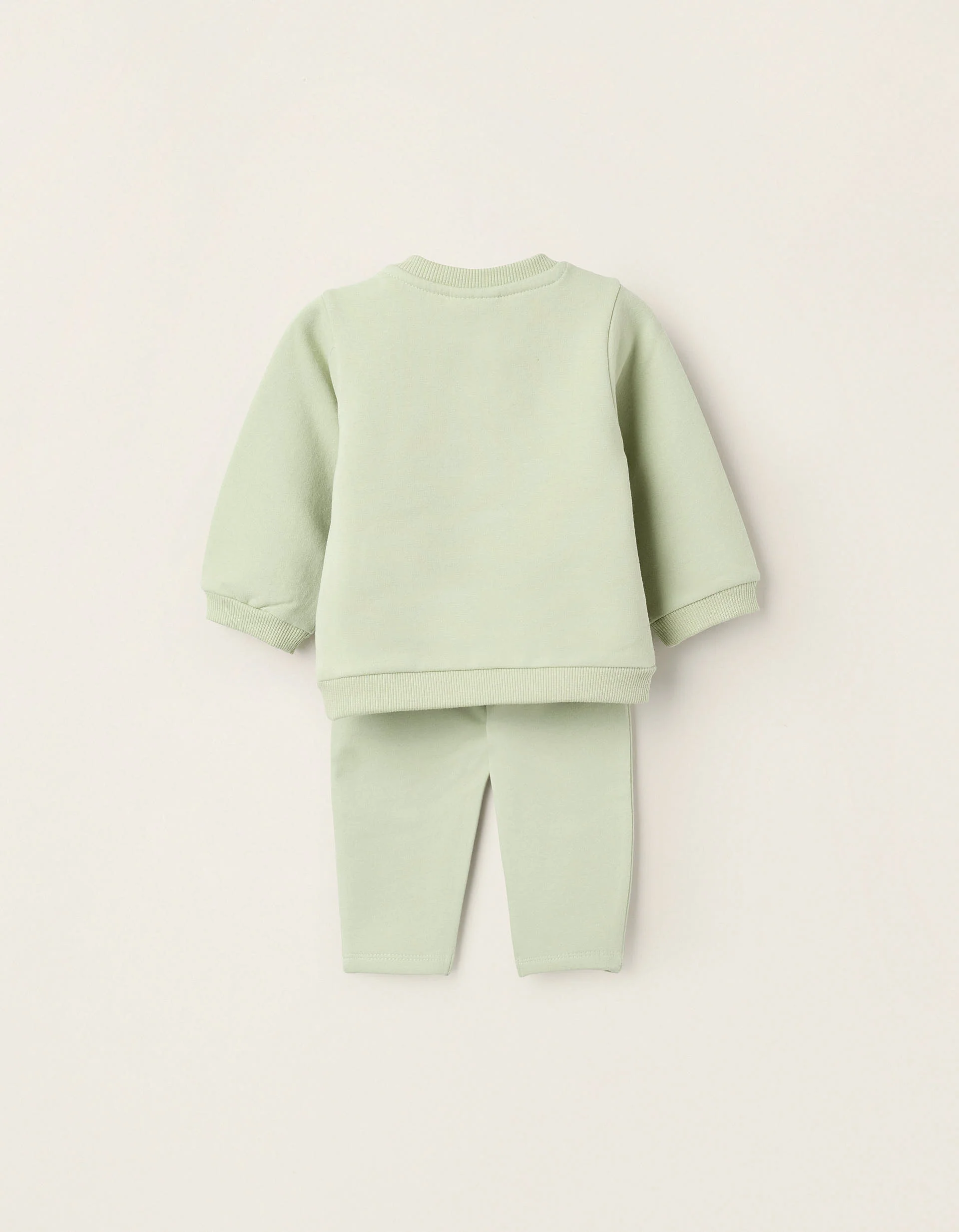 Brushed Sweatshirt + Trousers for Newborns 'Bambi', Green