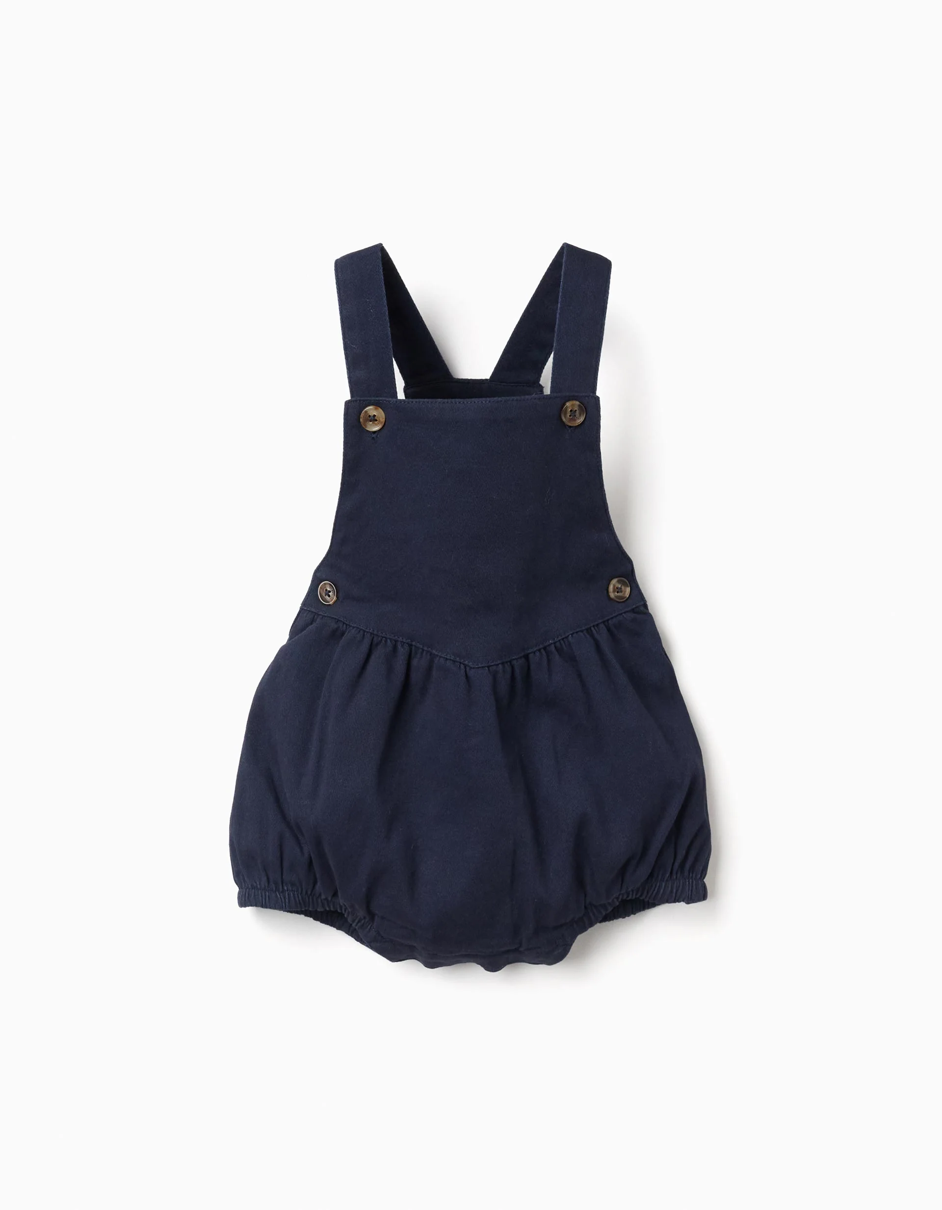Twill Jumpsuit with Cotton Lining for Newborn Boys, Dark Blue
