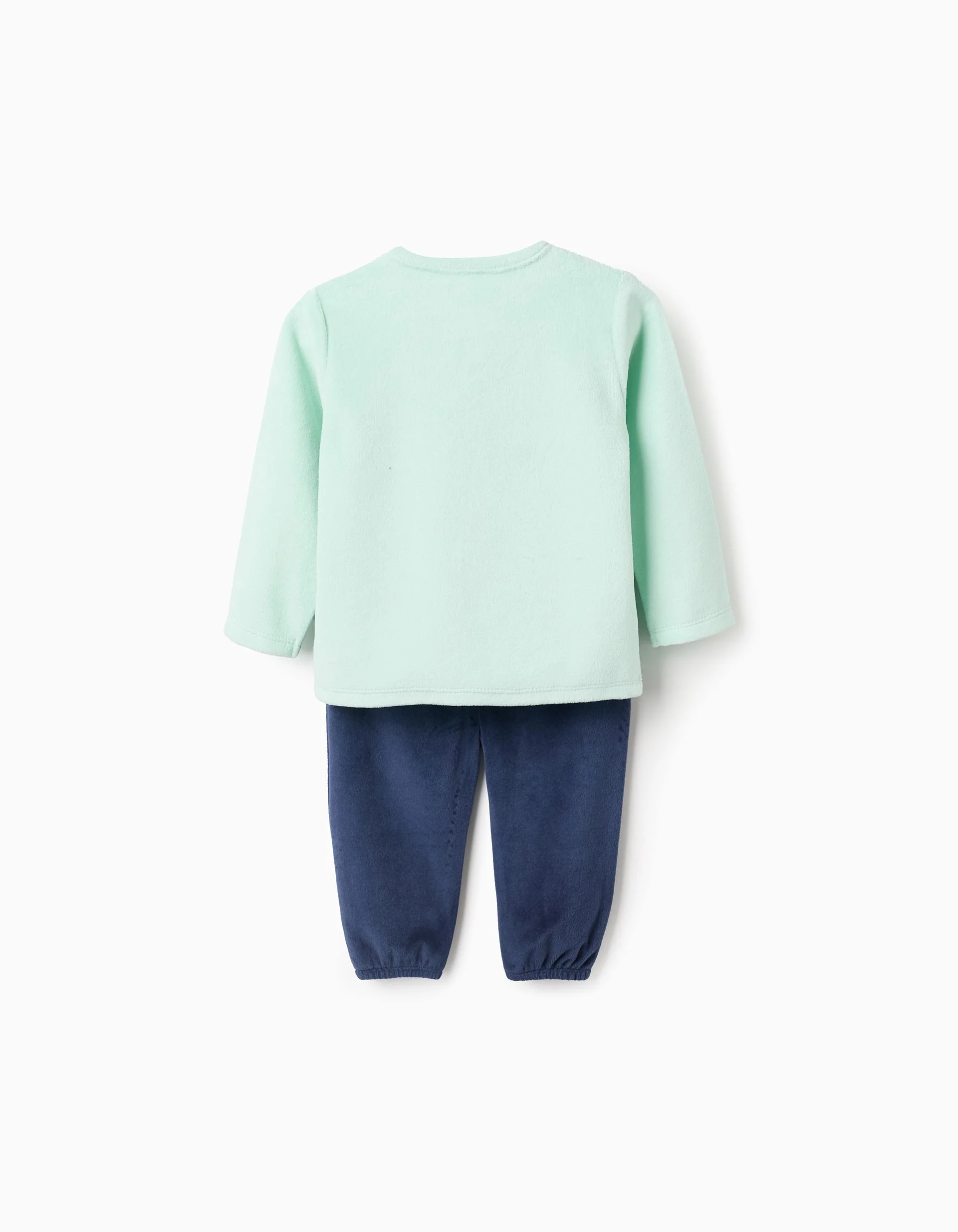 Velour Pyjama for Baby Boys 'Monsters', Green/Dark Blue