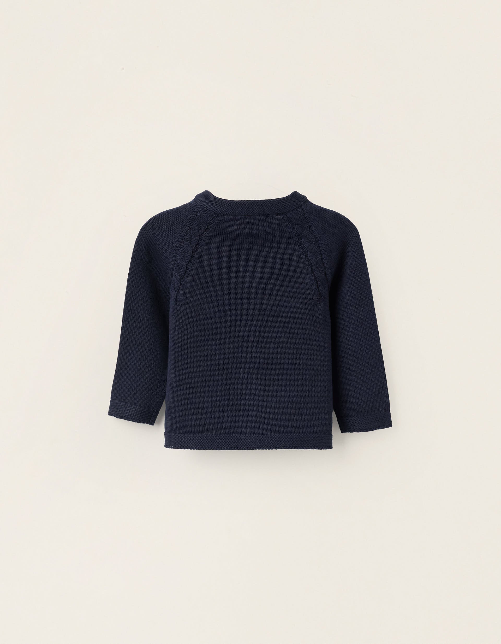 Cotton Cardigan for Newborns, Dark Blue