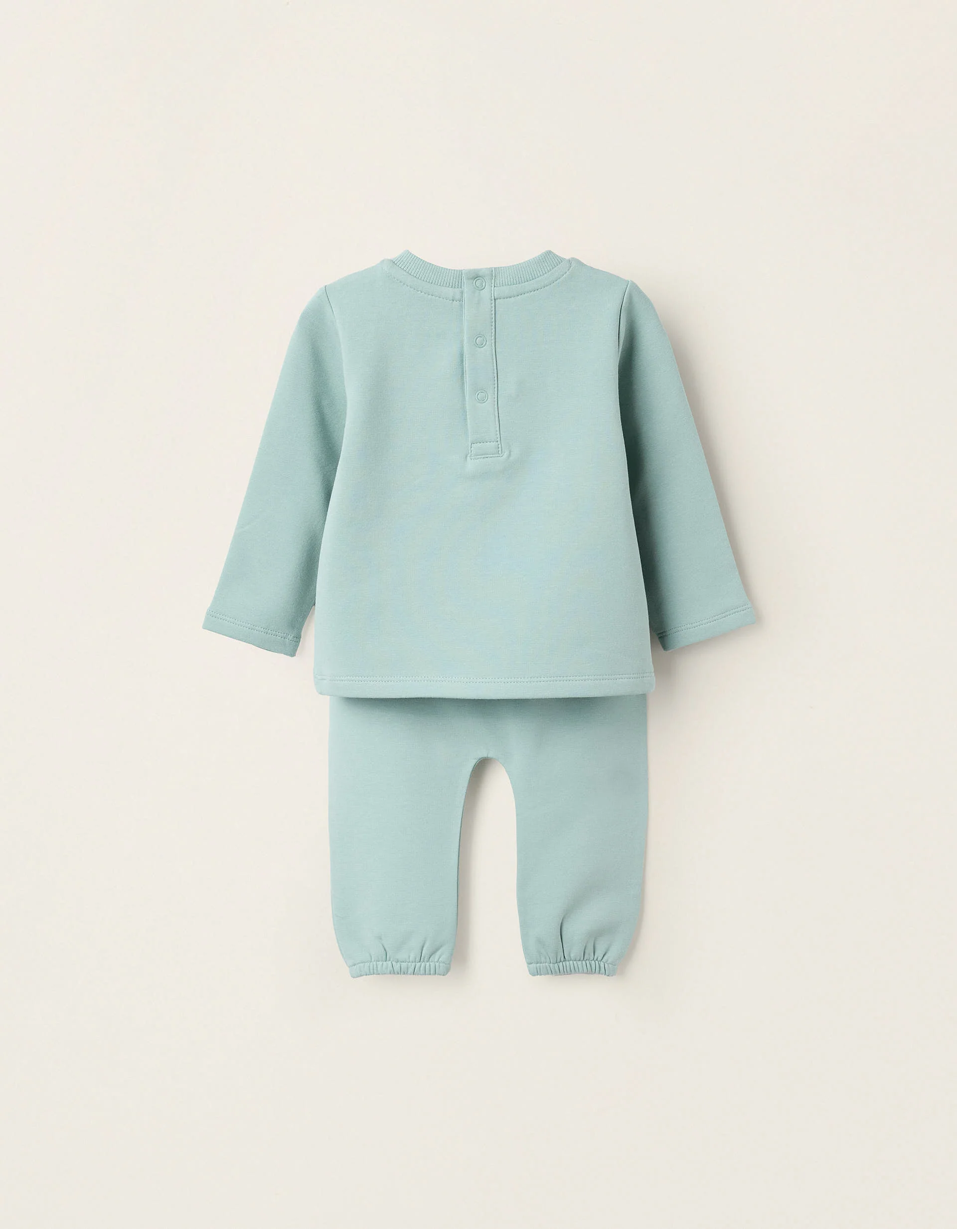 Brushed Sweatshirt + Trousers for Newborns 'Kite', Green