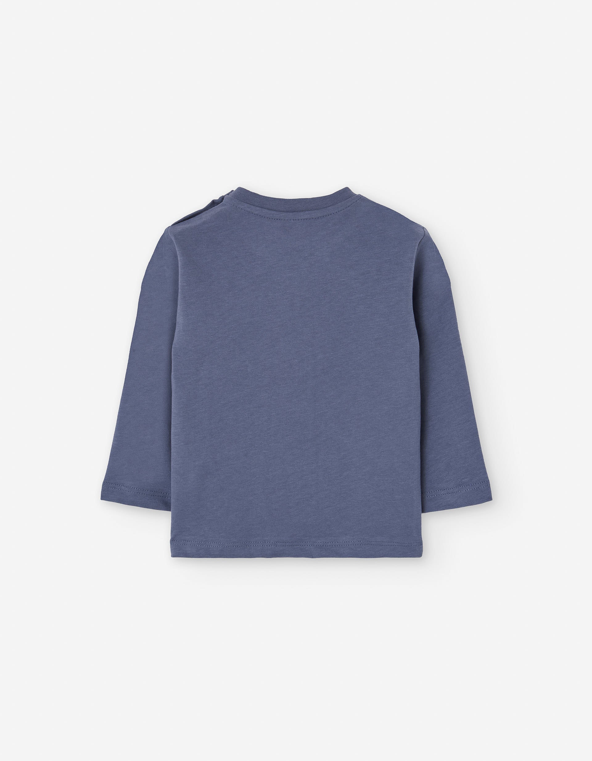 Long sleeve cotton T-shirt with walrus print for baby boys, purple