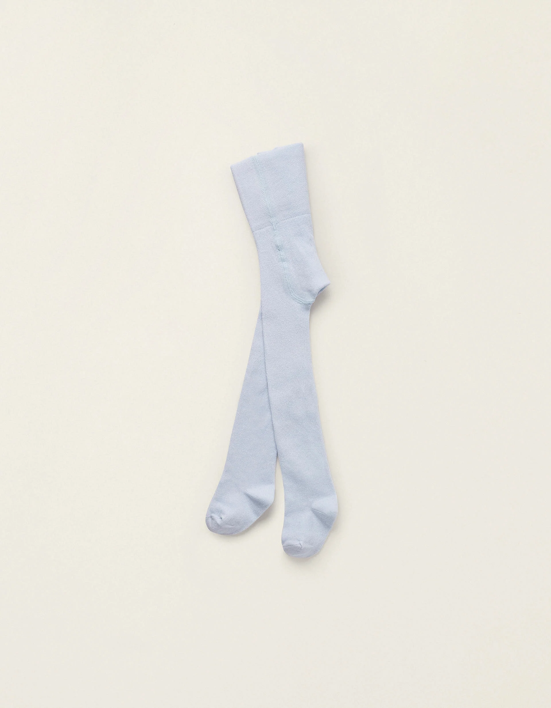 High-Waist Cotton Tights for Newborns, Blue