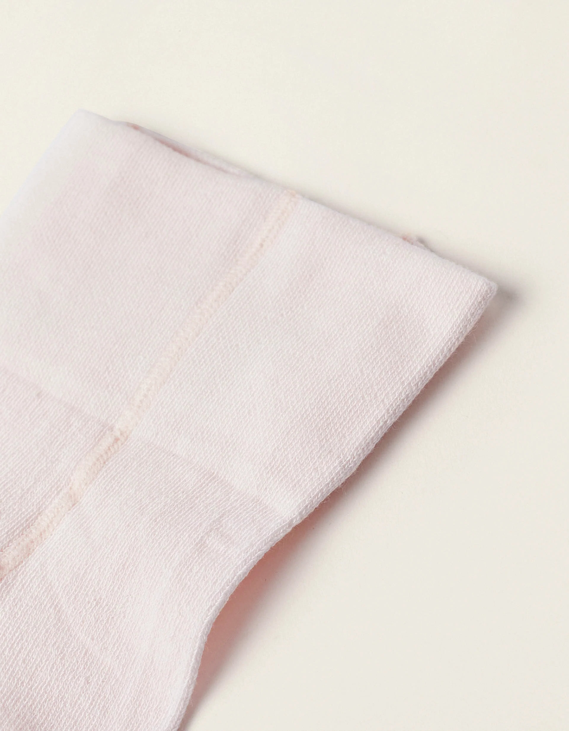 High-Waist Cotton Tights for Newborn Girls, Pink