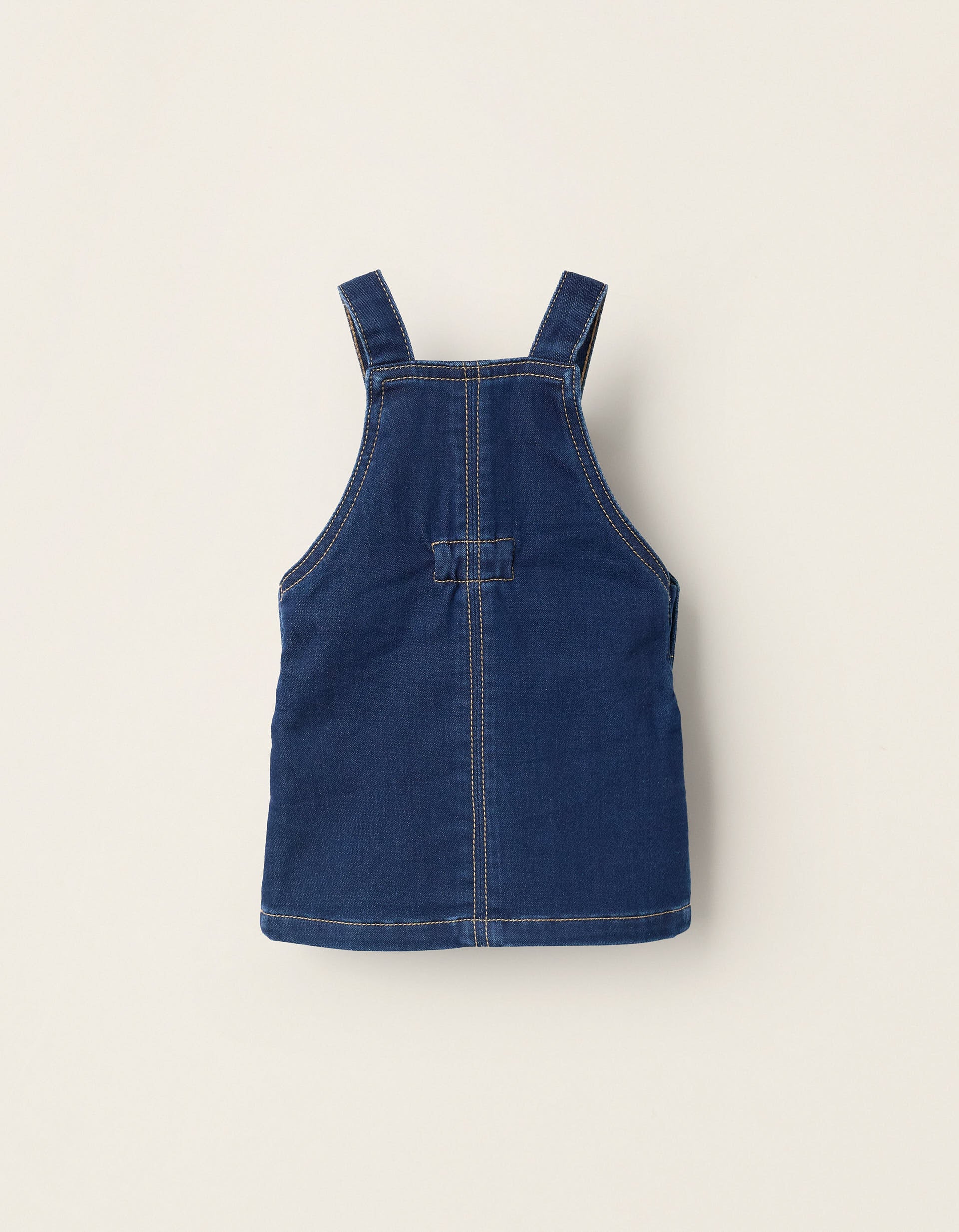 Denim Pinafore Dress for Newborns, Blue