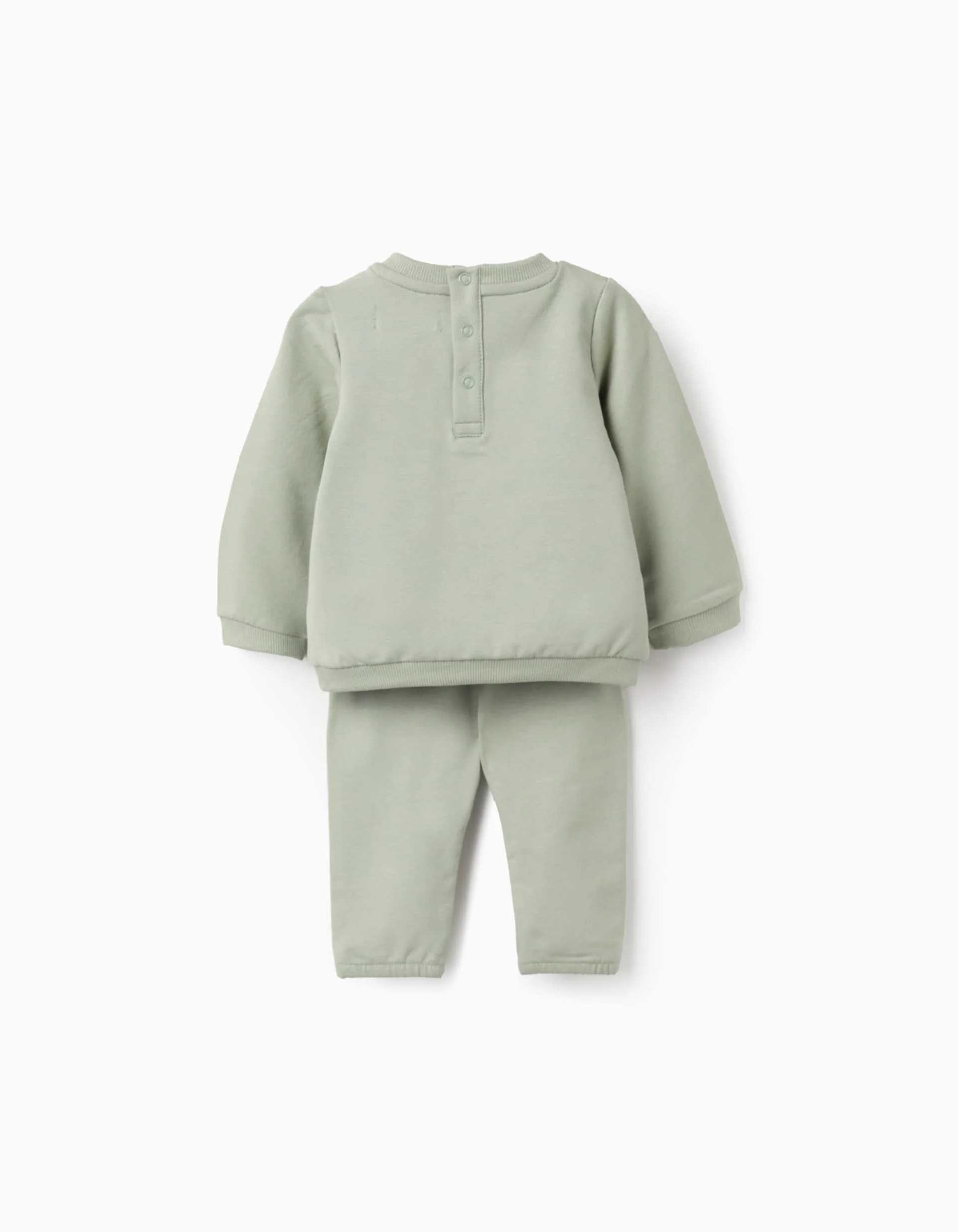 Printed Tracksuit for Newborns 'Bird Watching', Green