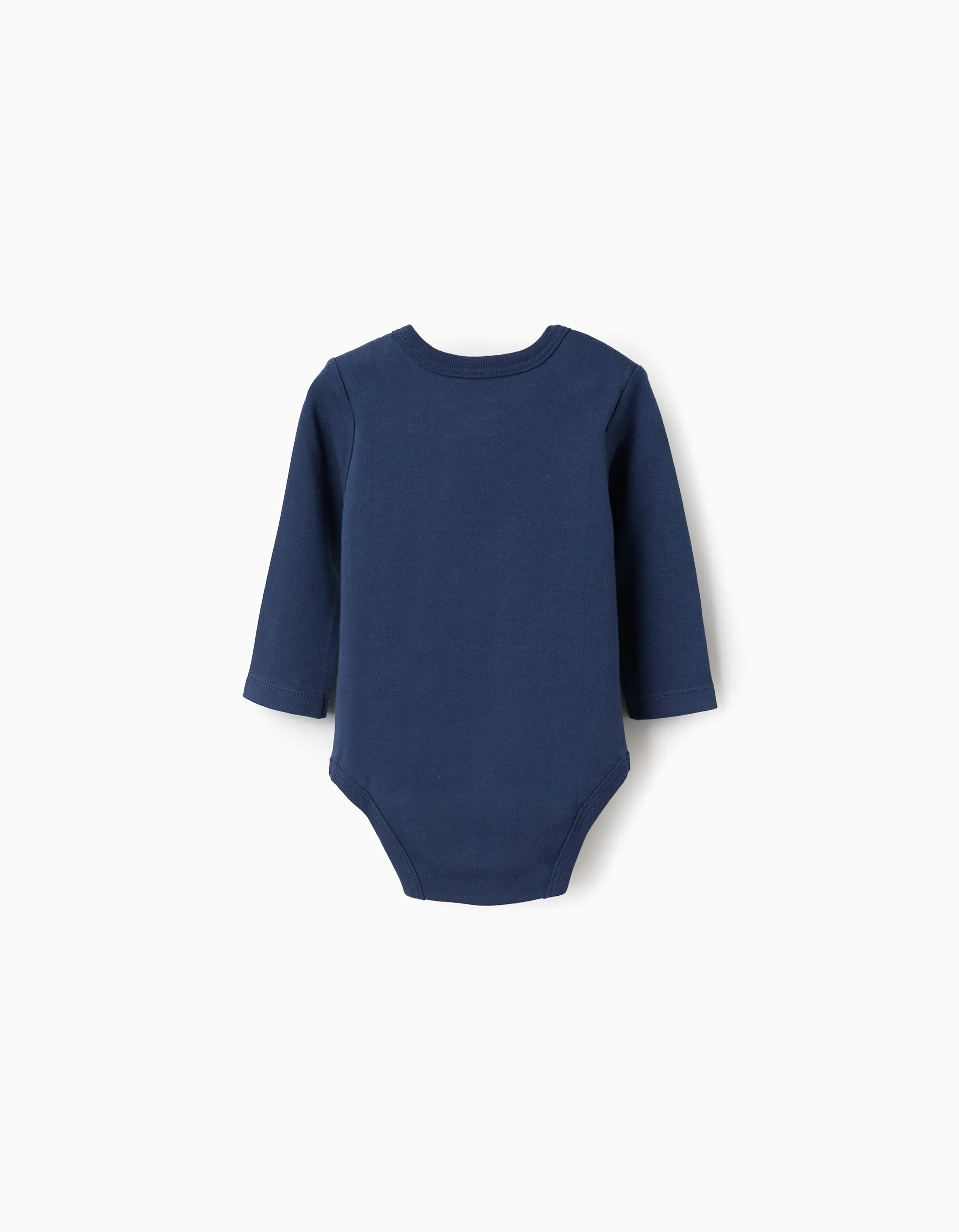 Pack of 4 Cotton Bodysuits for Baby Boys 'Cars', White/Dark Blue