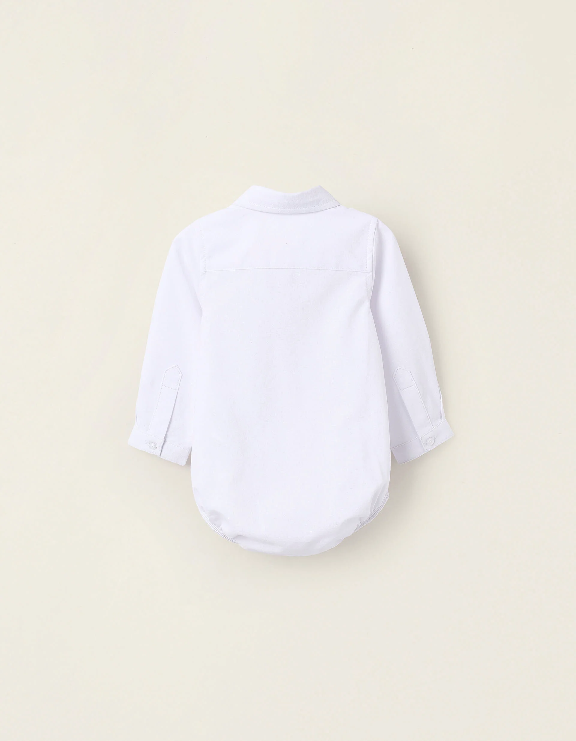 Cotton Wrapover Bodysuit for Newborn Girls, White