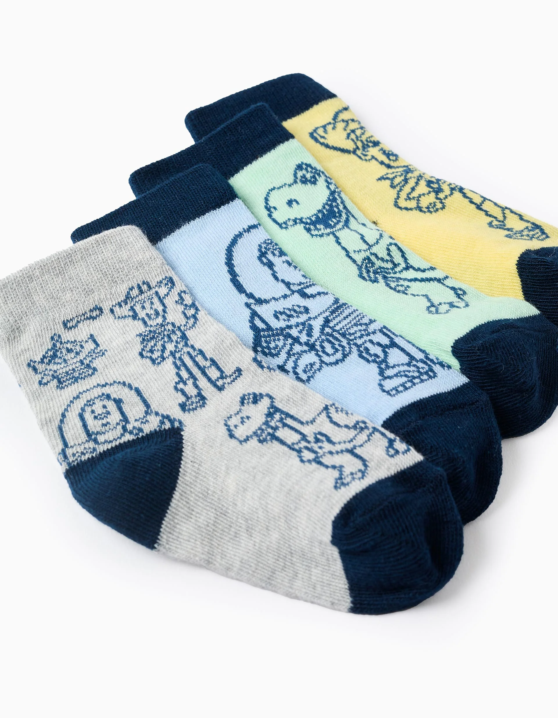 Pack of 4 Pairs of Socks for Baby Boys 'Toy Story', Multicolour