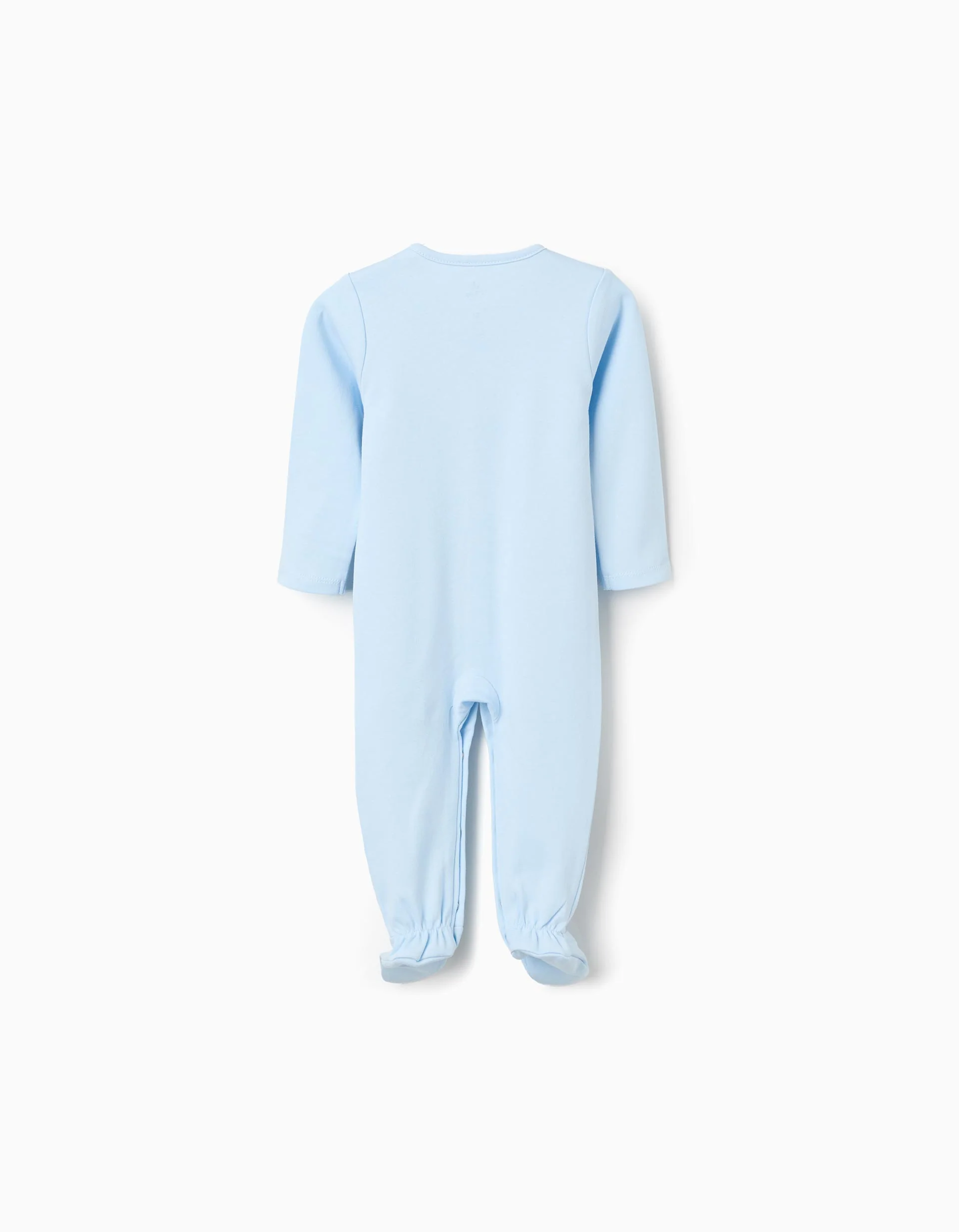 2 cotton babygrows with Mickey for newborn and baby boys, blue/white