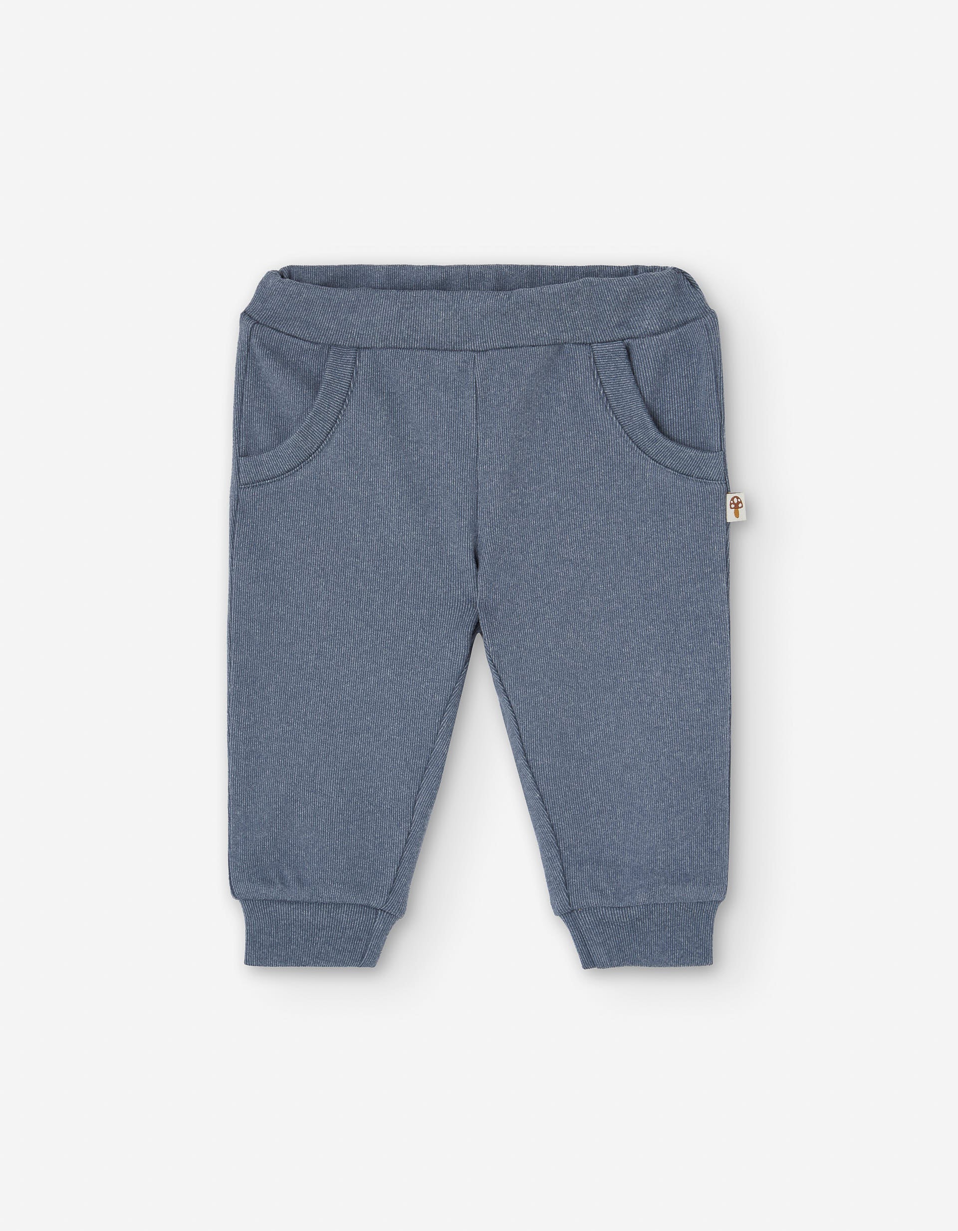 Ribbed joggers with three pockets for baby boys, grey