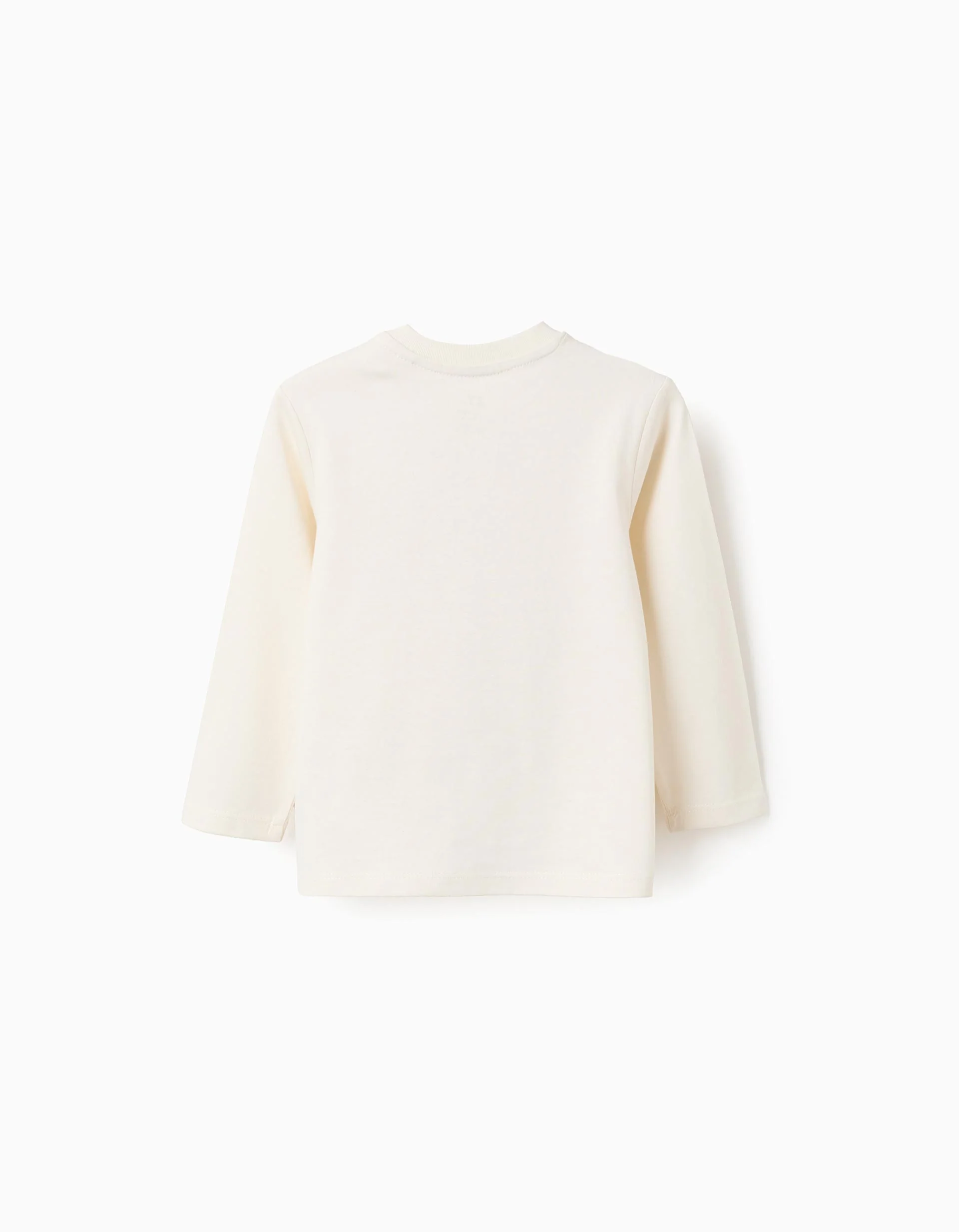 Long Sleeve Cotton T-Shirt for Baby Boys 'Friends', Beige