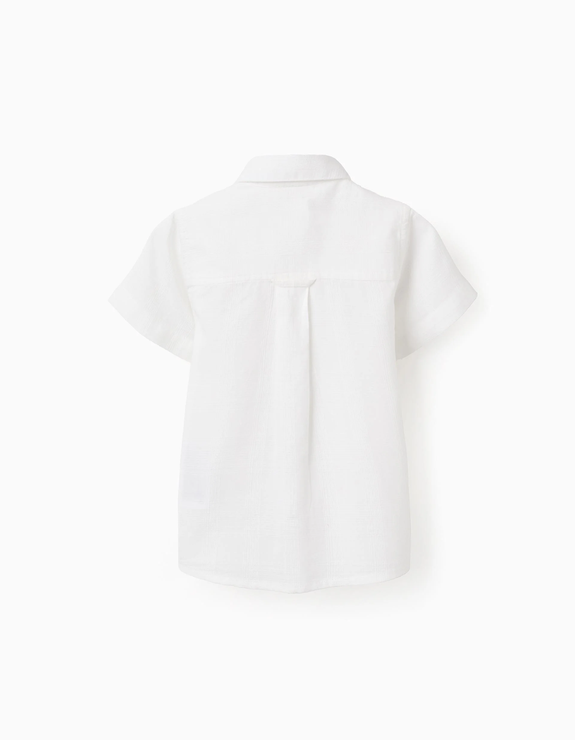 Textured Short Sleeve Shirt for Baby Boys 'B&S', White