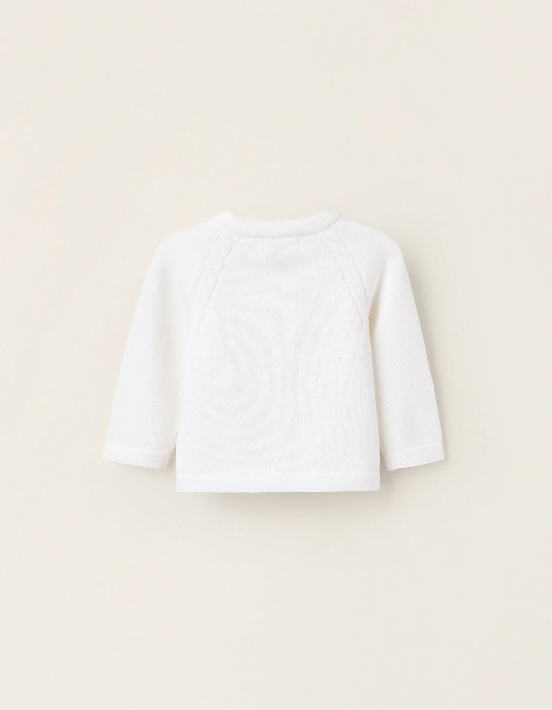 Cotton Cardigan for Newborns, White