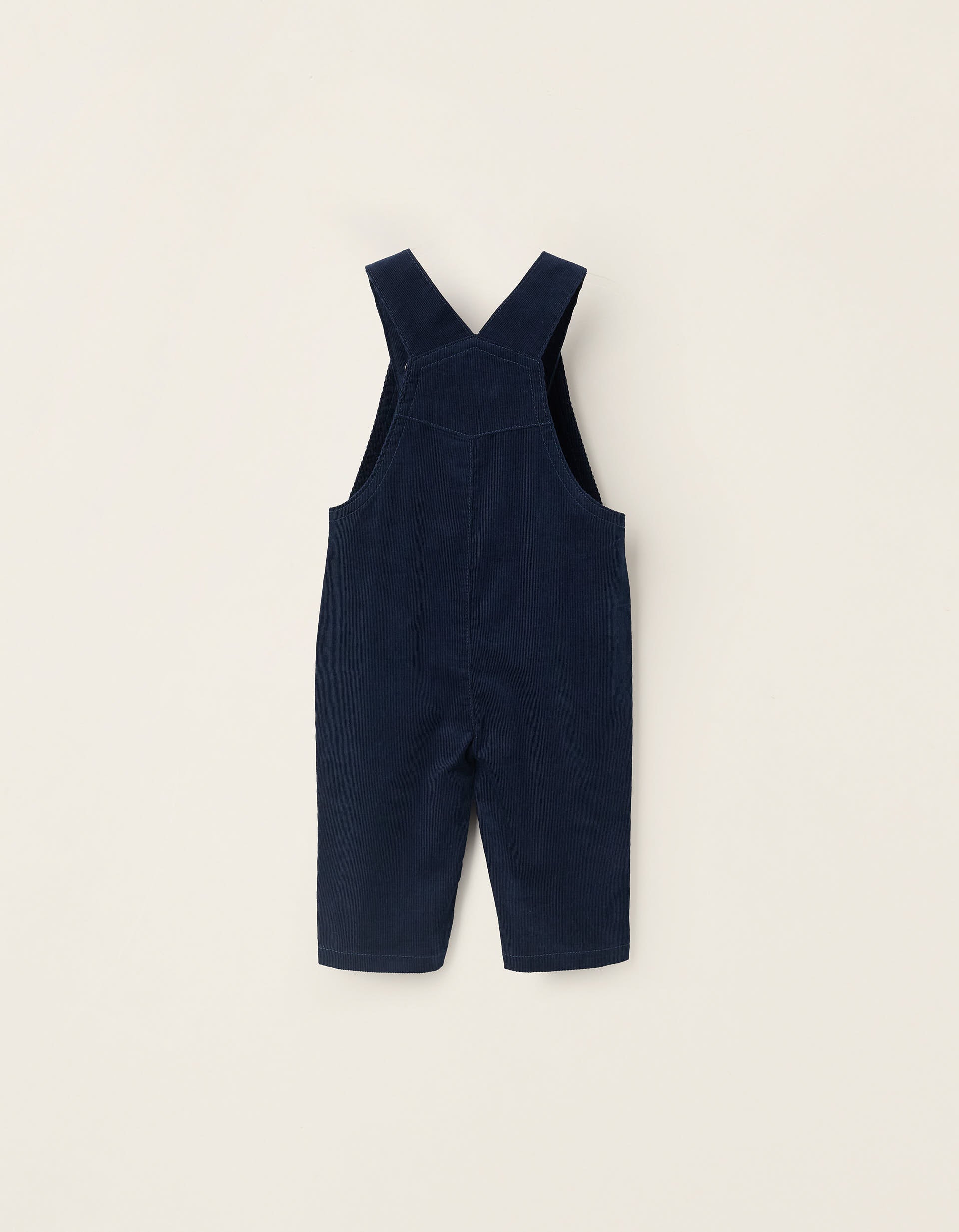 Corduroy Cotton Dungarees for Newborns, Dark Blue