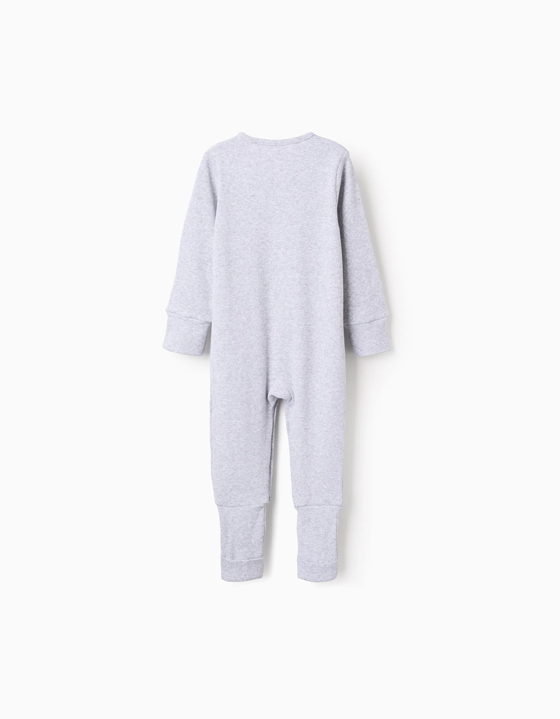 Stretch Ribbed Sleepsuit for Newborns and Babies, Grey