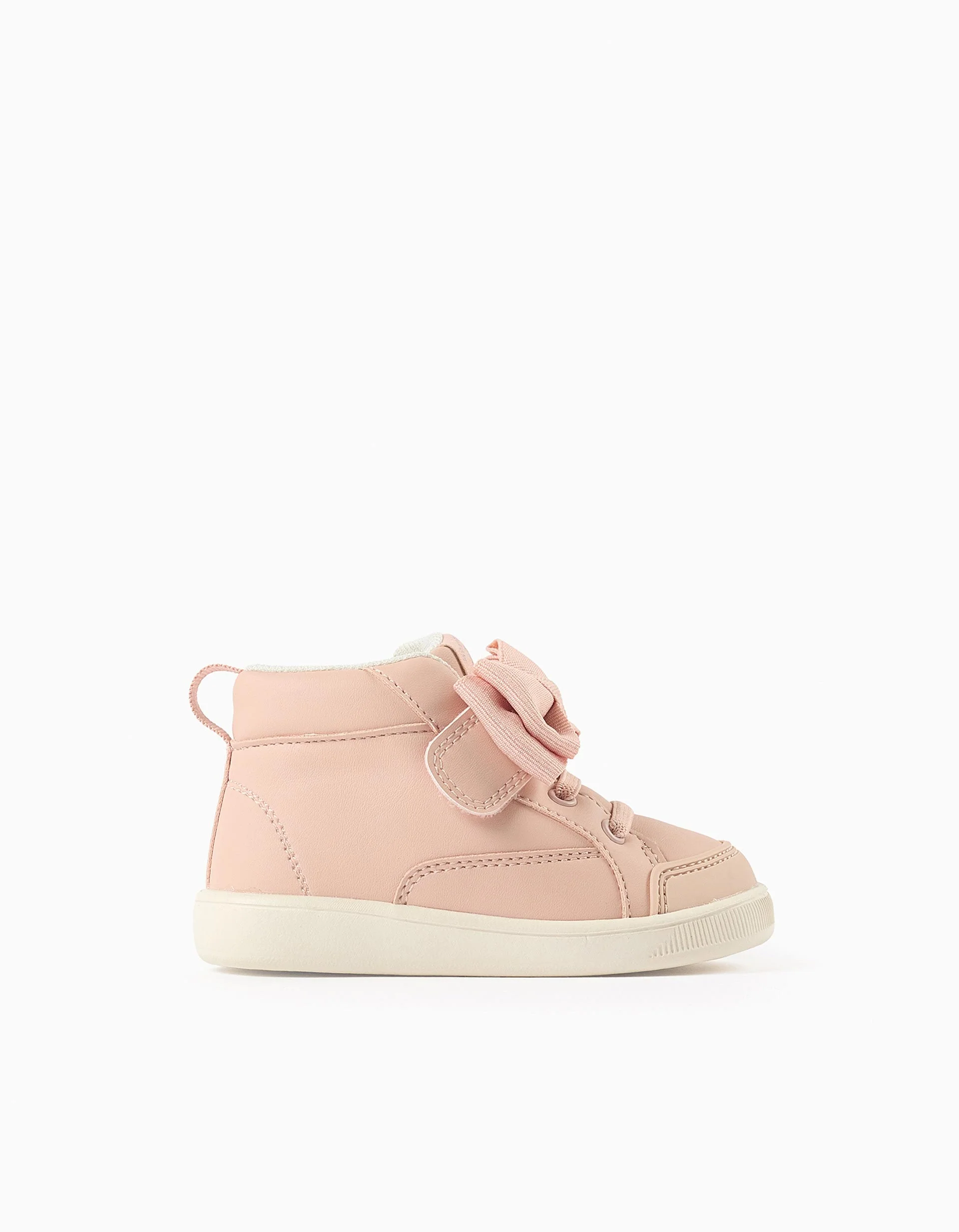 High Top Sneakers with Bow Tie for Newborn Girls 'ZY 1996', Pink