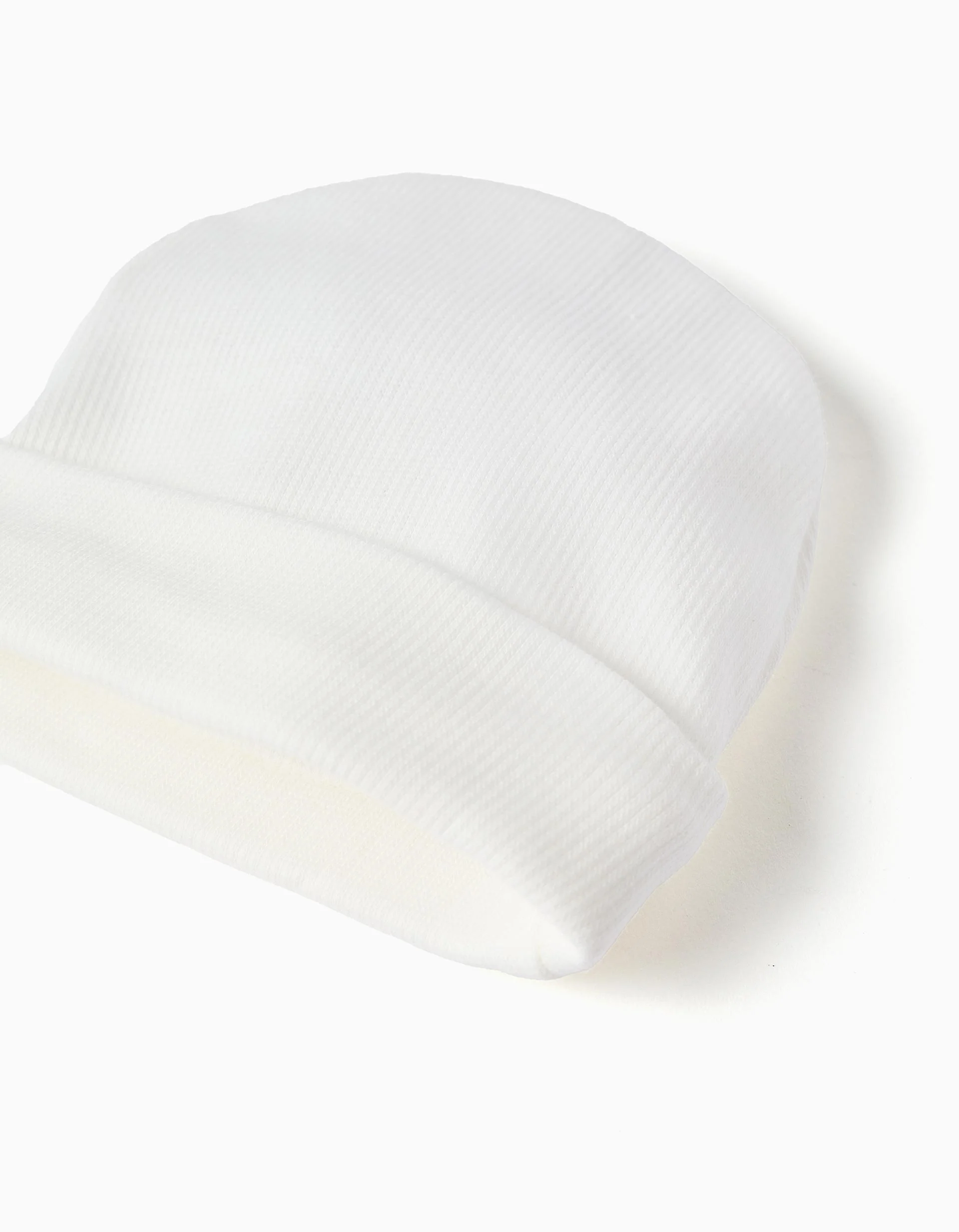 Pack of knitted beanie + gloves for newborns, white