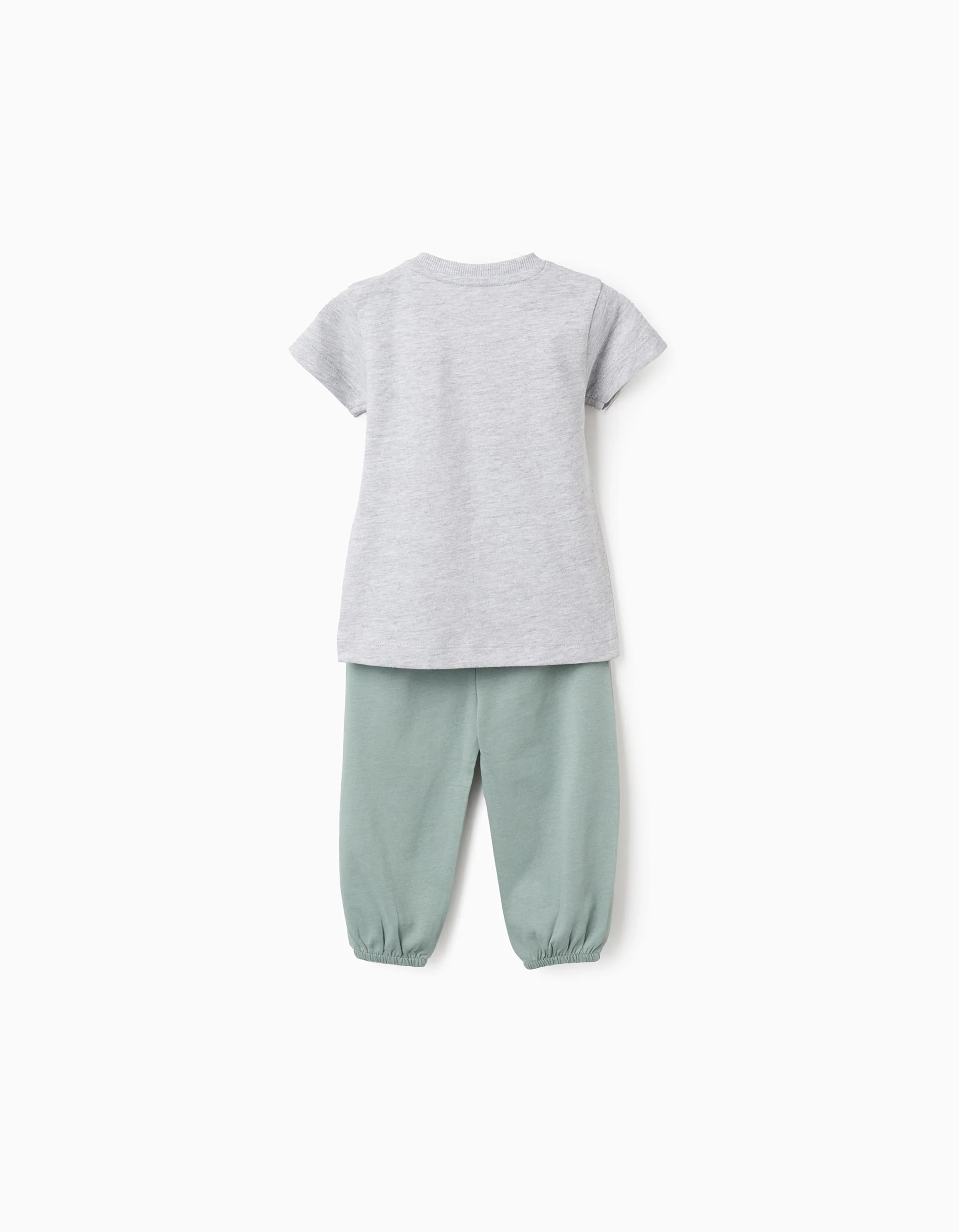 Cotton Pyjama for Baby Boys 'Friends', Grey/Green